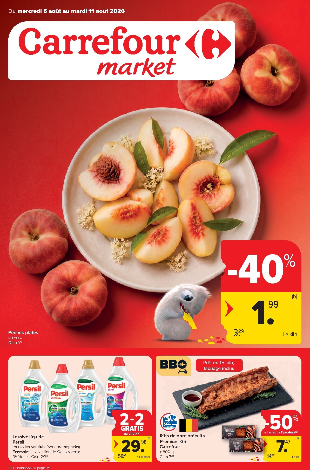 carrefour-market - Carrefour Market folder voor volgende week van woensdag 05/08/2026 tot dinsdag 11/08/2026 - page: 1