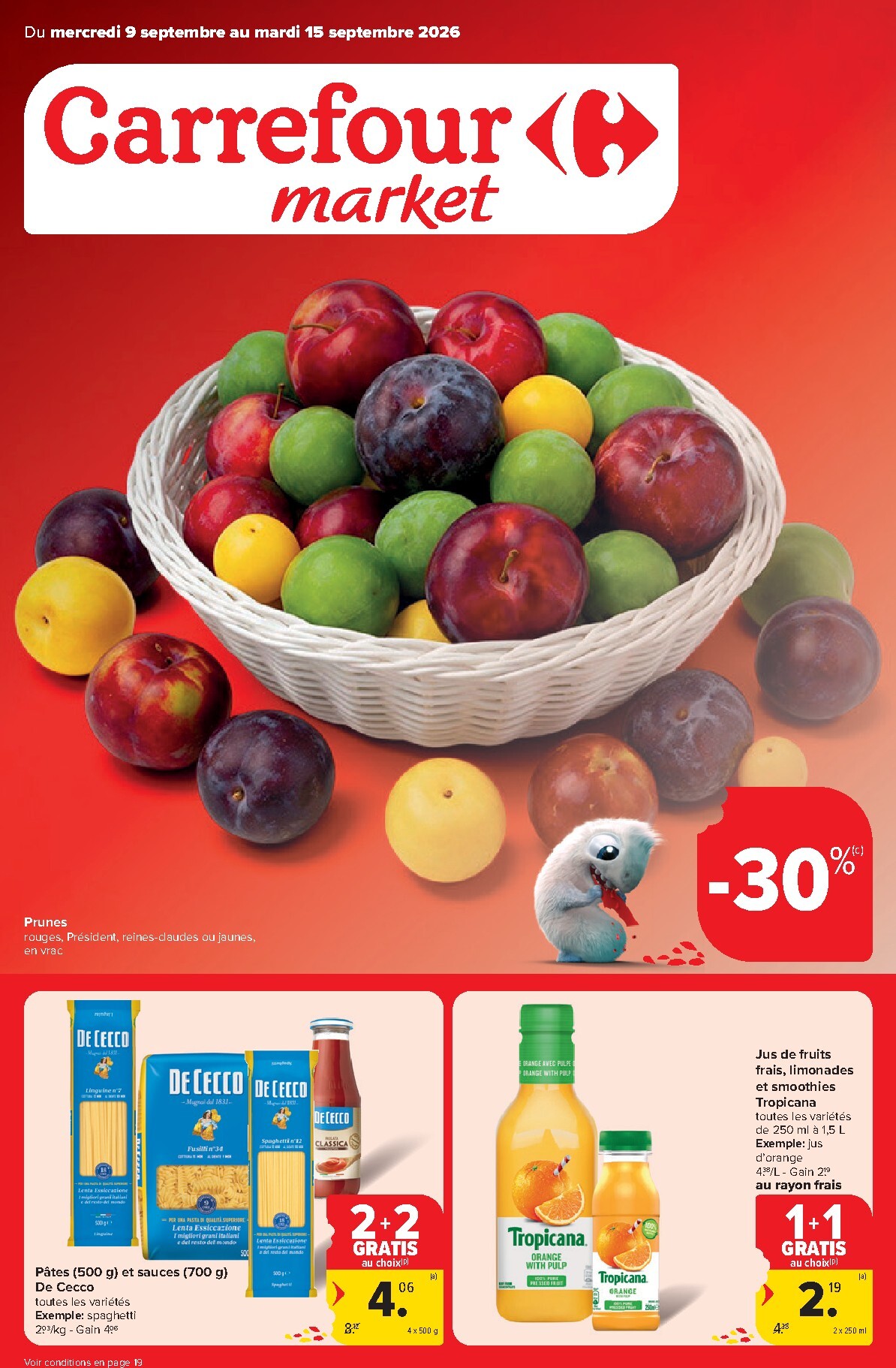 carrefour-market - Carrefour Market folder voor volgende week van woensdag 09/09/2026 tot dinsdag 15/09/2026