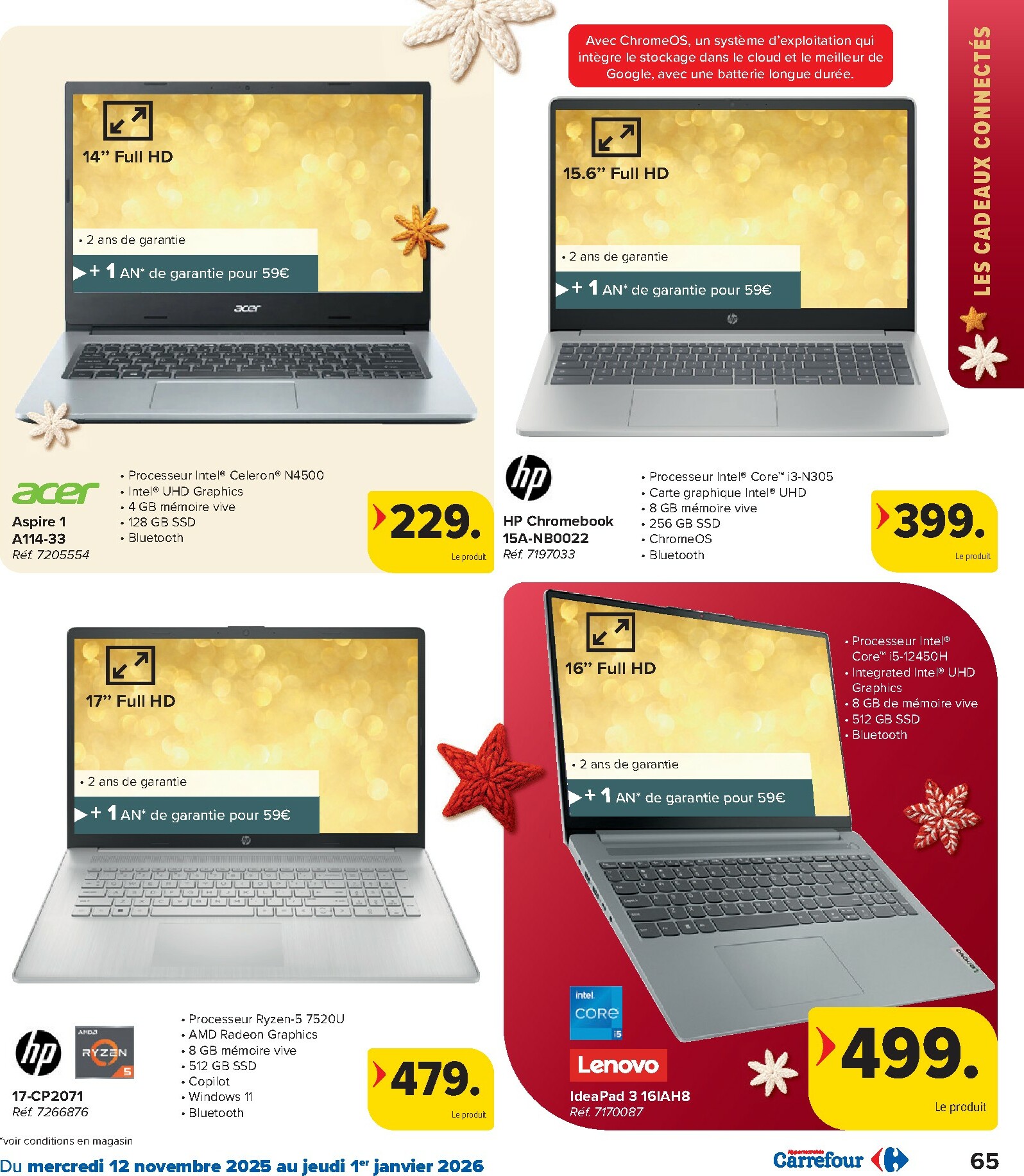 carrefour-market - De Carrefour Hypermarchés - Des fetes pour touts les goûts folder geldig vanaf 12/11 t/m 01/01 - page: 65