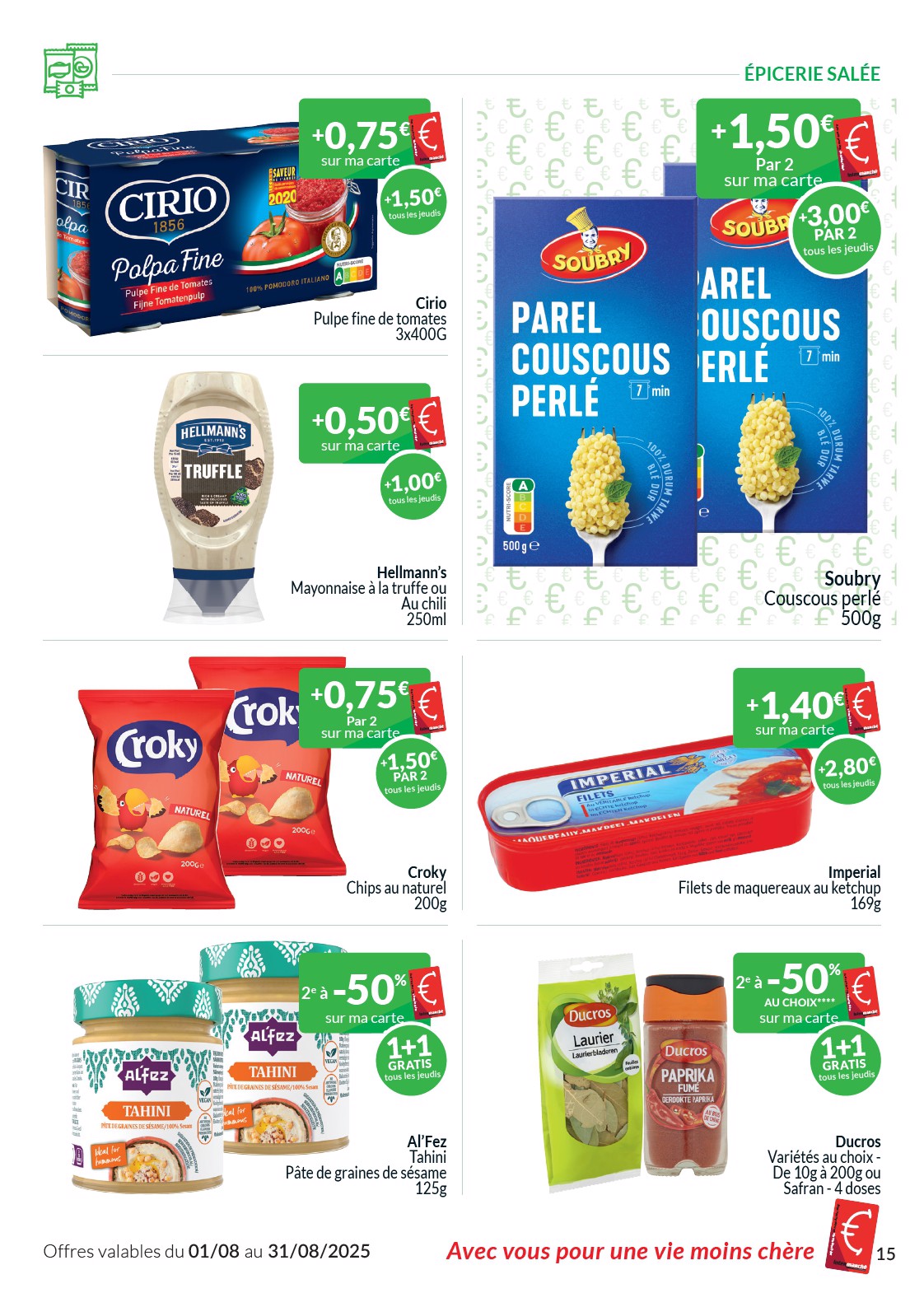 intermarche - Intermarché - Les offres d’août avec la carte Intermarché folder geldig vanaf 01/08 - 31/08 - page: 15