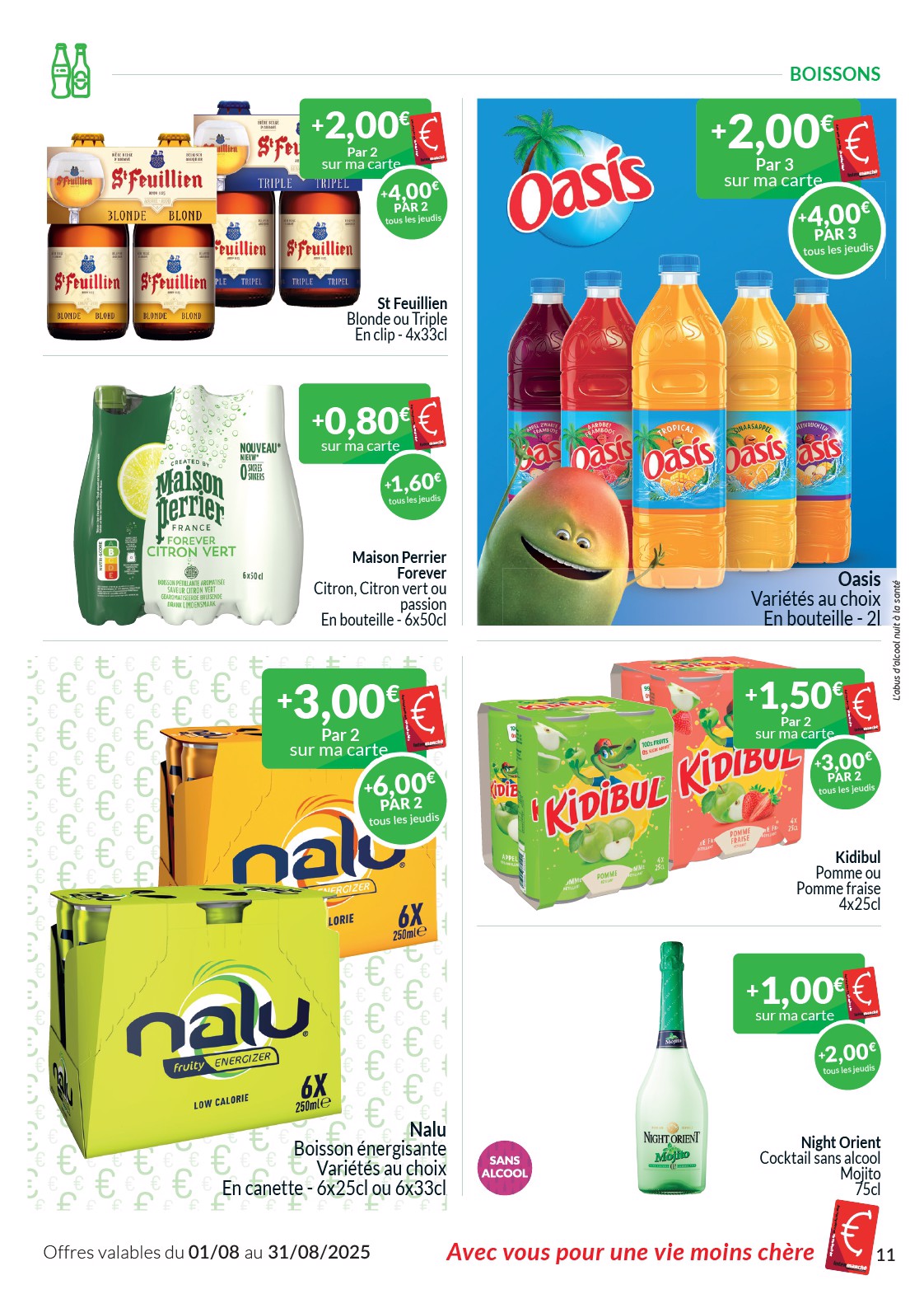 intermarche - Intermarché - Les offres d’août avec la carte Intermarché folder geldig vanaf 01/08 - 31/08 - page: 11
