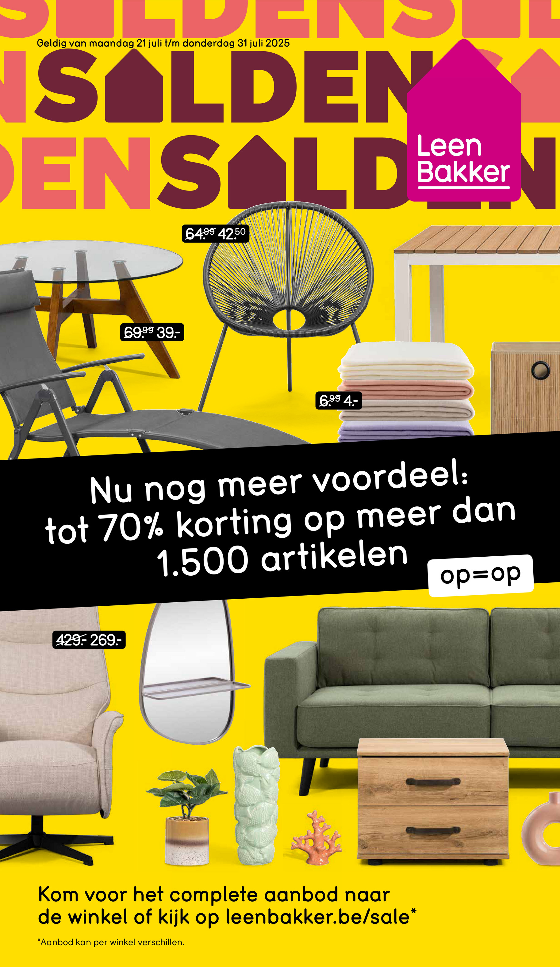 leen-bakker - Leen Bakker folder geldig vanaf 21/07 - 31/07