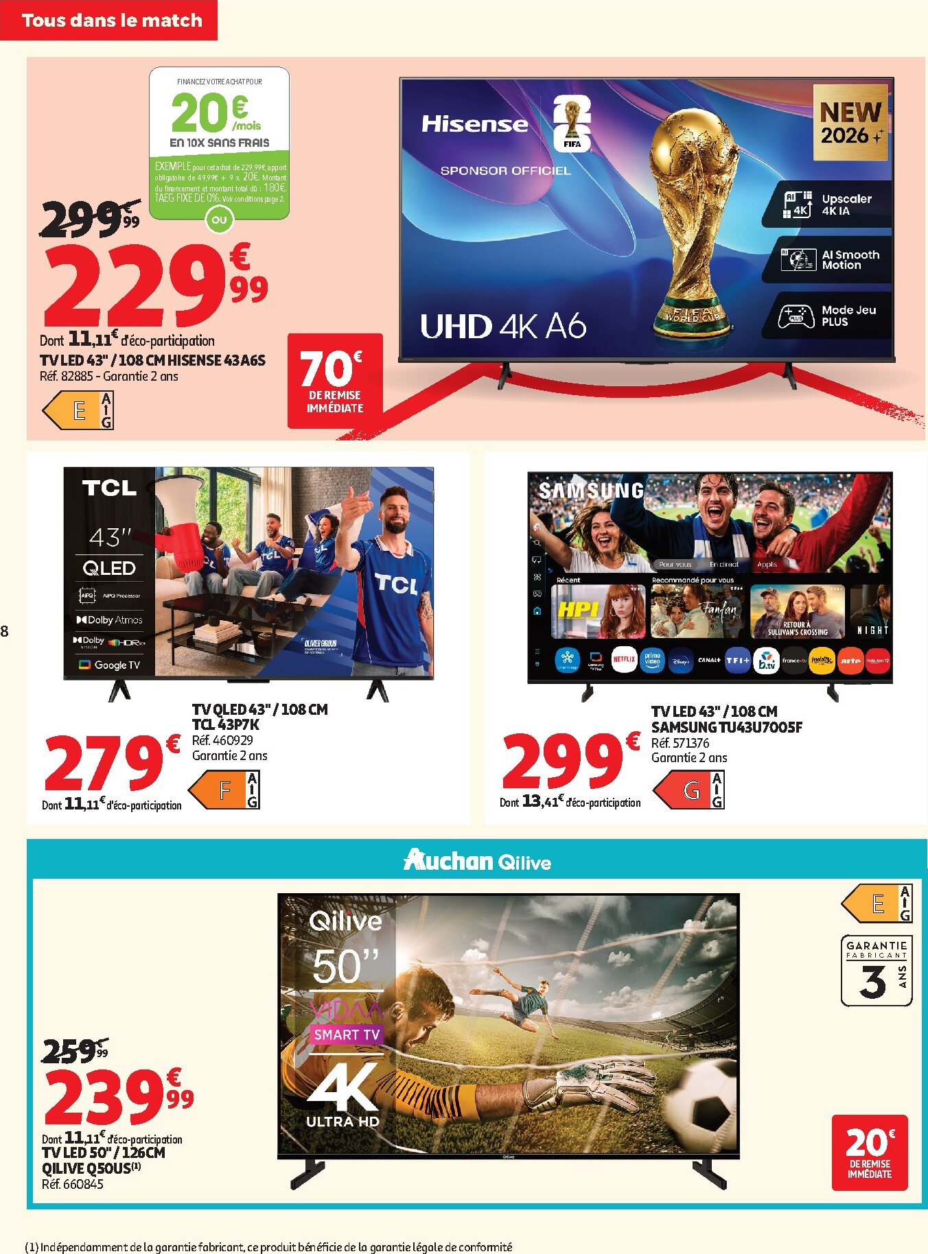 auchan - Toekomstige Auchan - Téléviseurs & high-tech folder geldig van dinsdag 26/05/2026 tot zondag 14/06/2026 - page: 8