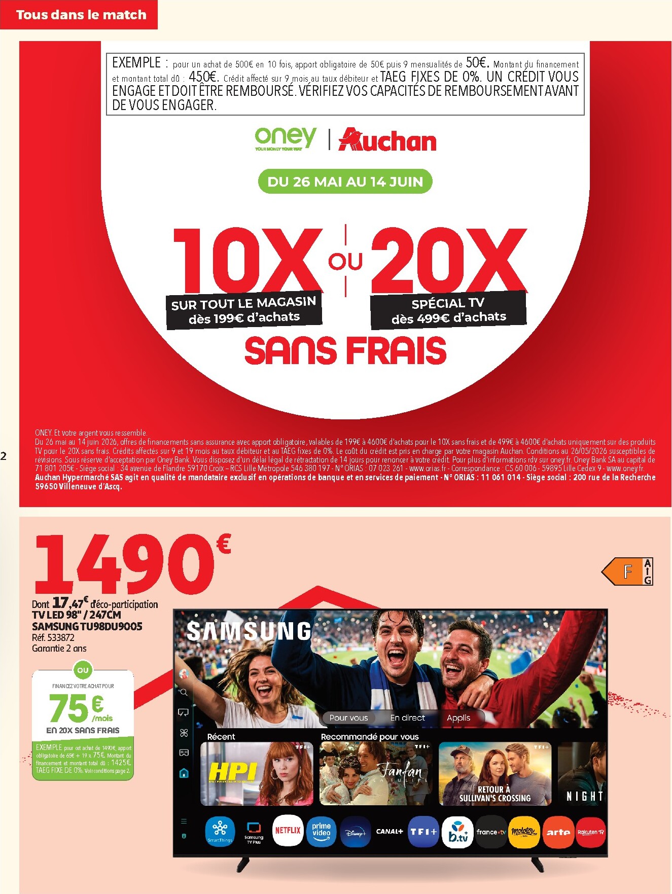 auchan - Toekomstige Auchan - Téléviseurs & high-tech folder geldig van dinsdag 26/05/2026 tot zondag 14/06/2026 - page: 2