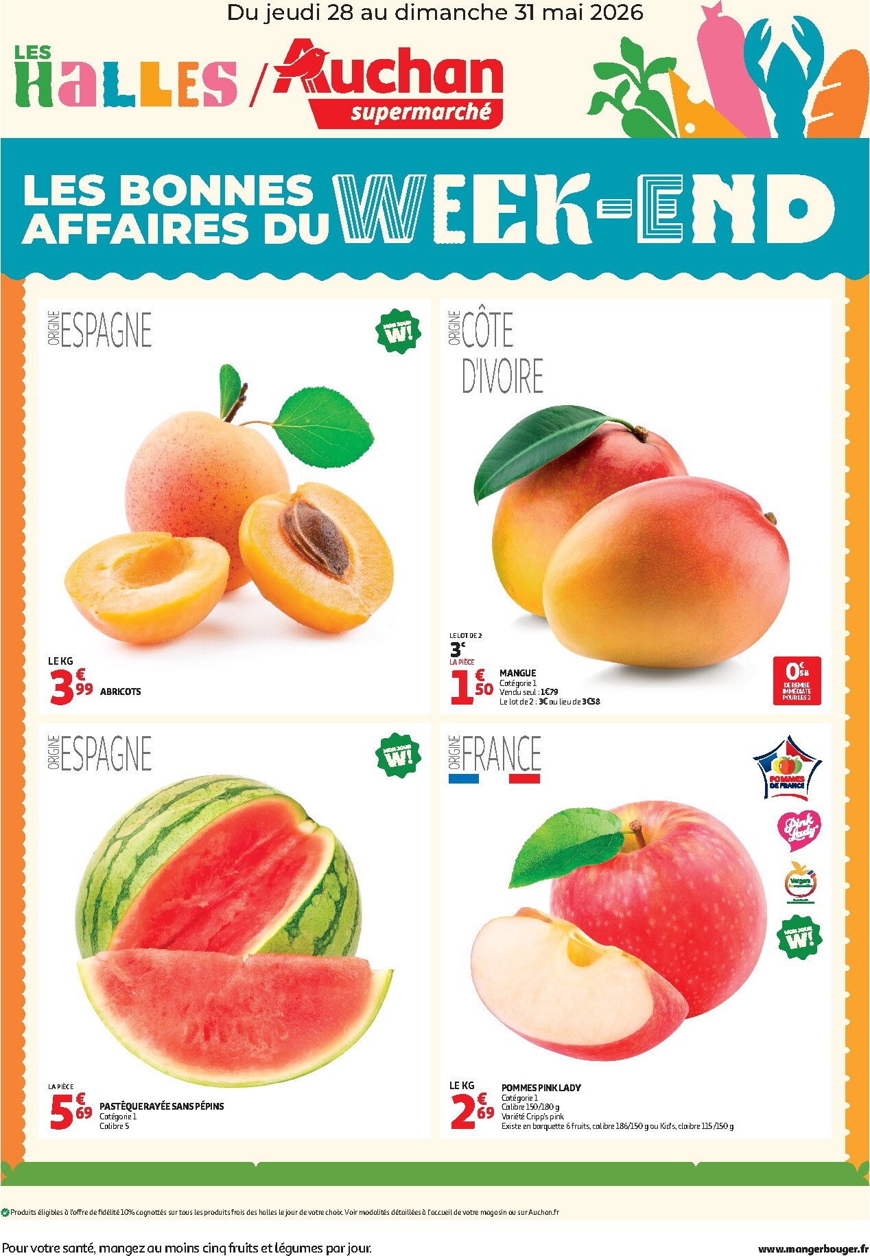 auchan - Huidige Auchan Supermarché - Les bons plans du week-end folder geldig van donderdag 28/05/2026 tot zondag 31/05/2026