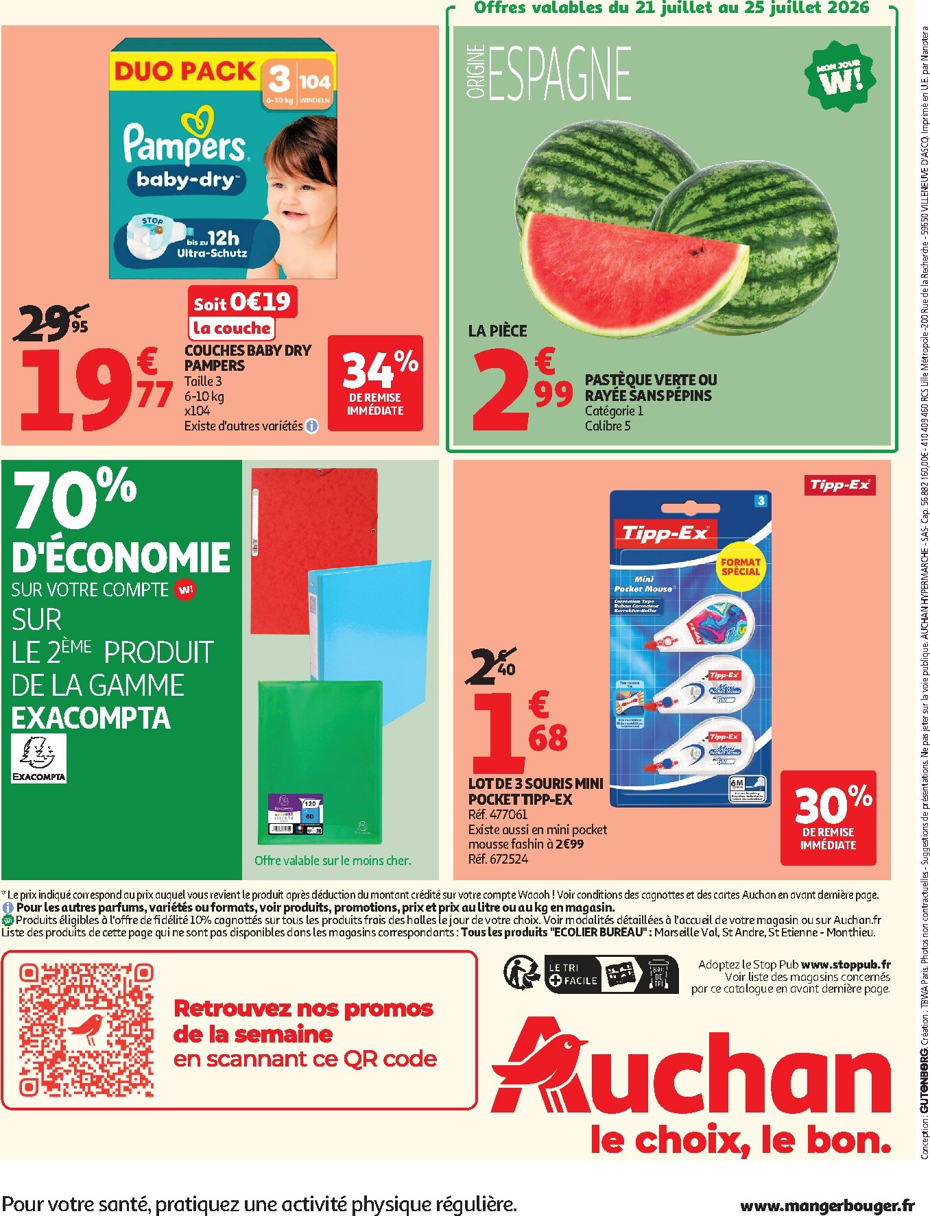 auchan - Auchan - Promos XXL, rentrée - Hypermarché folder voor volgende week van dinsdag 21/07/2026 tot zondag 02/08/2026 - page: 48