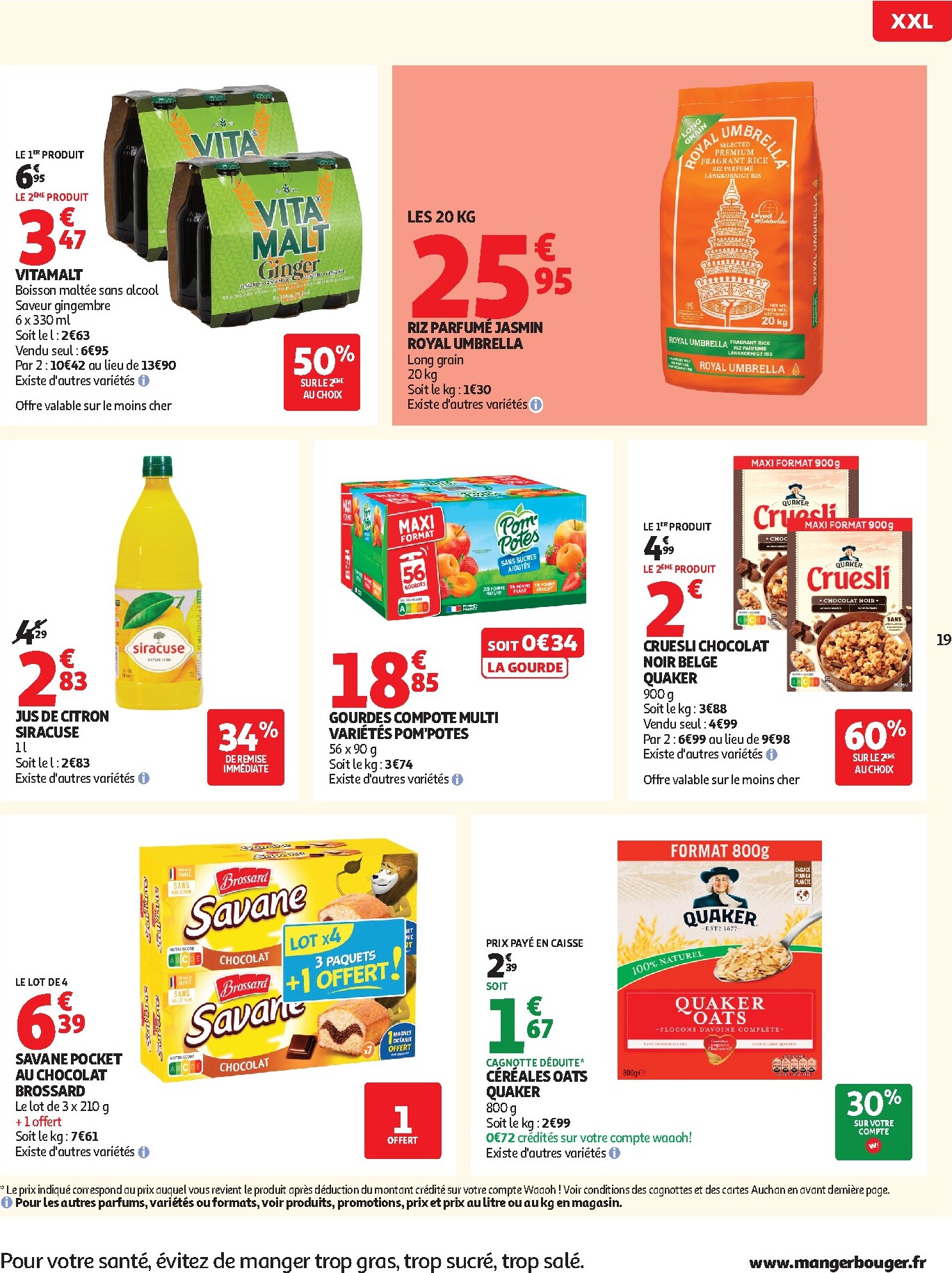 auchan - Auchan - Promos XXL, rentrée - Hypermarché folder voor volgende week van dinsdag 21/07/2026 tot zondag 02/08/2026 - page: 19