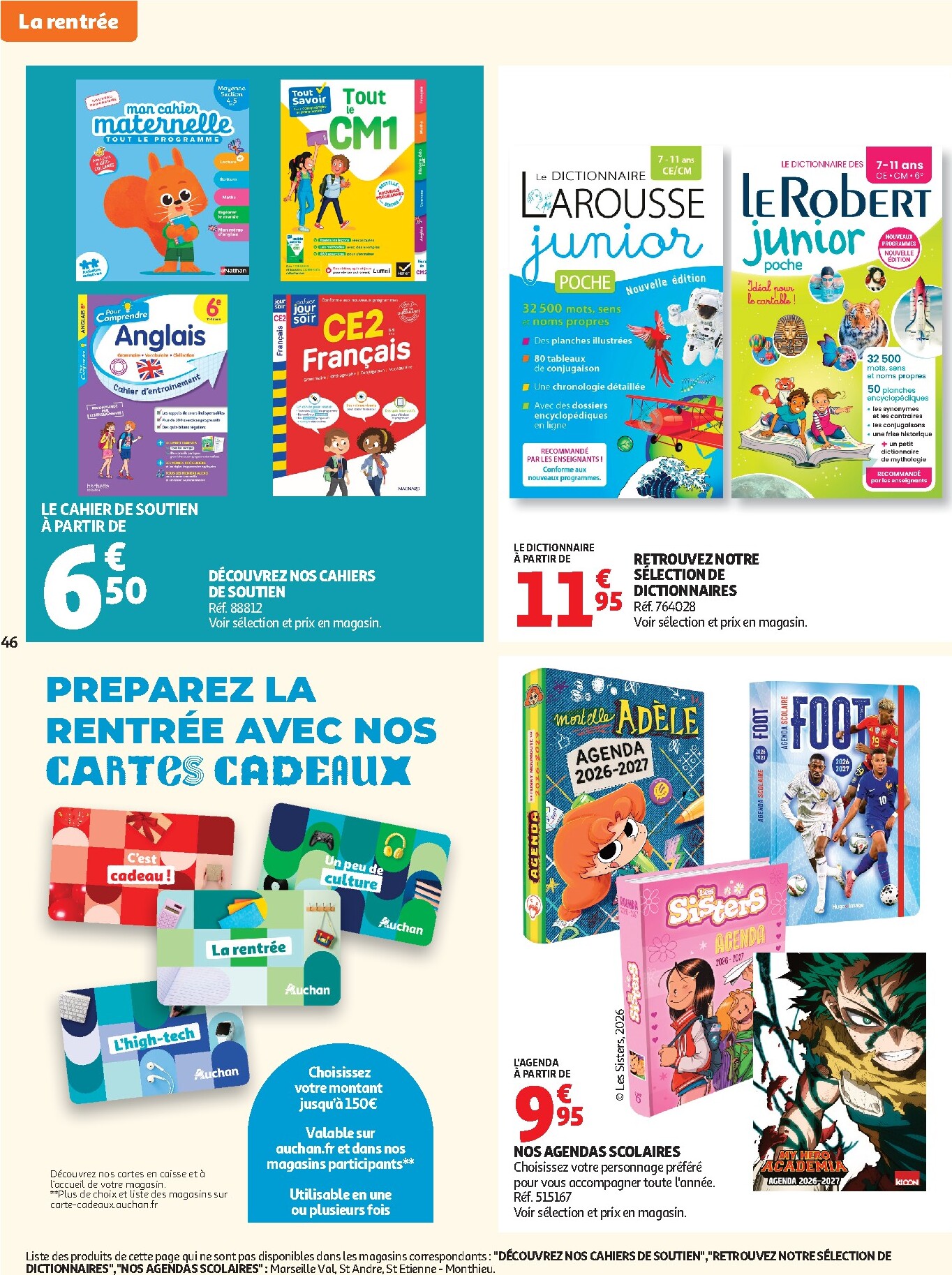 auchan - Auchan - Promos XXL, rentrée - Hypermarché folder voor volgende week van dinsdag 21/07/2026 tot zondag 02/08/2026 - page: 46