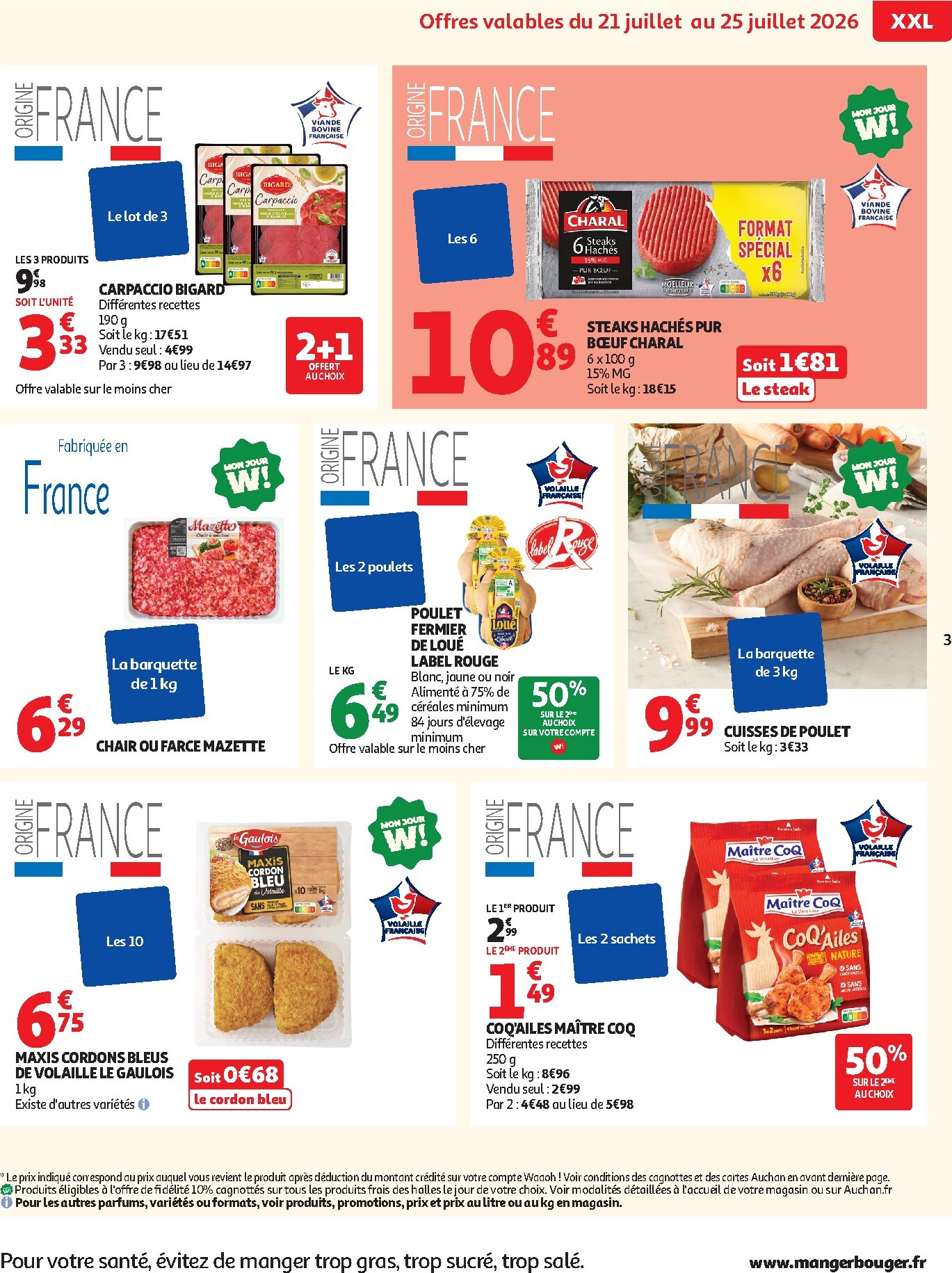 auchan - Auchan - Promos XXL, rentrée - Hypermarché folder voor volgende week van dinsdag 21/07/2026 tot zondag 02/08/2026 - page: 3