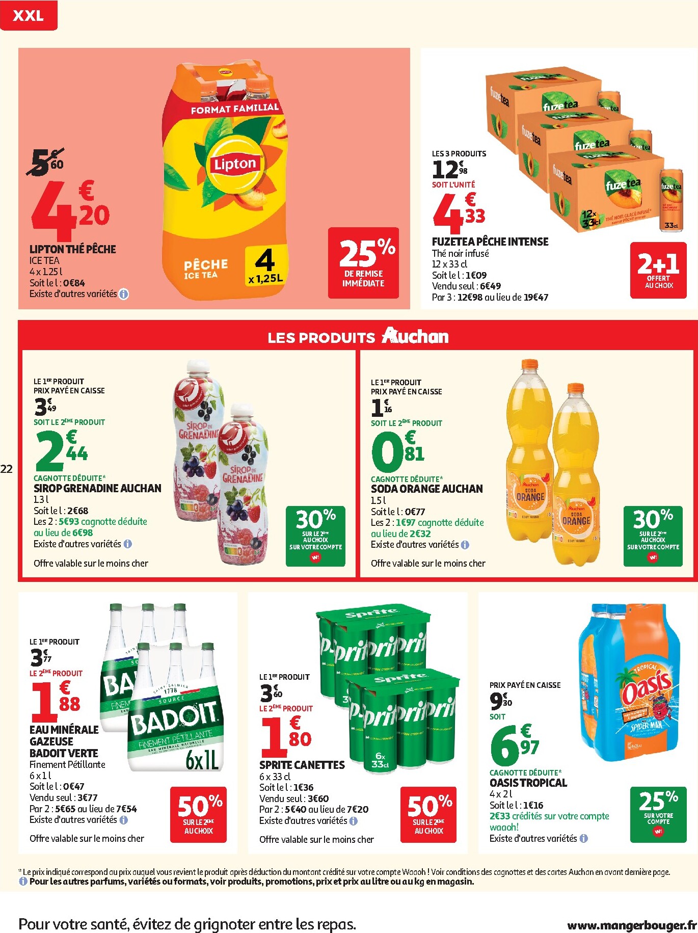 auchan - Auchan - Promos XXL, rentrée - Hypermarché folder voor volgende week van dinsdag 21/07/2026 tot zondag 02/08/2026 - page: 22
