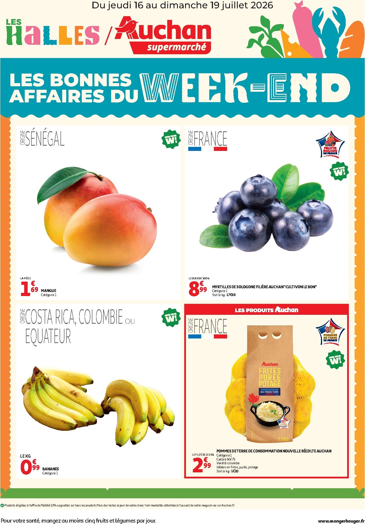 auchan - Huidige Auchan - Les bons plans du week-end dans votre super ! - Supermarché folder geldig van donderdag 16/07/2026 tot zondag 19/07/2026