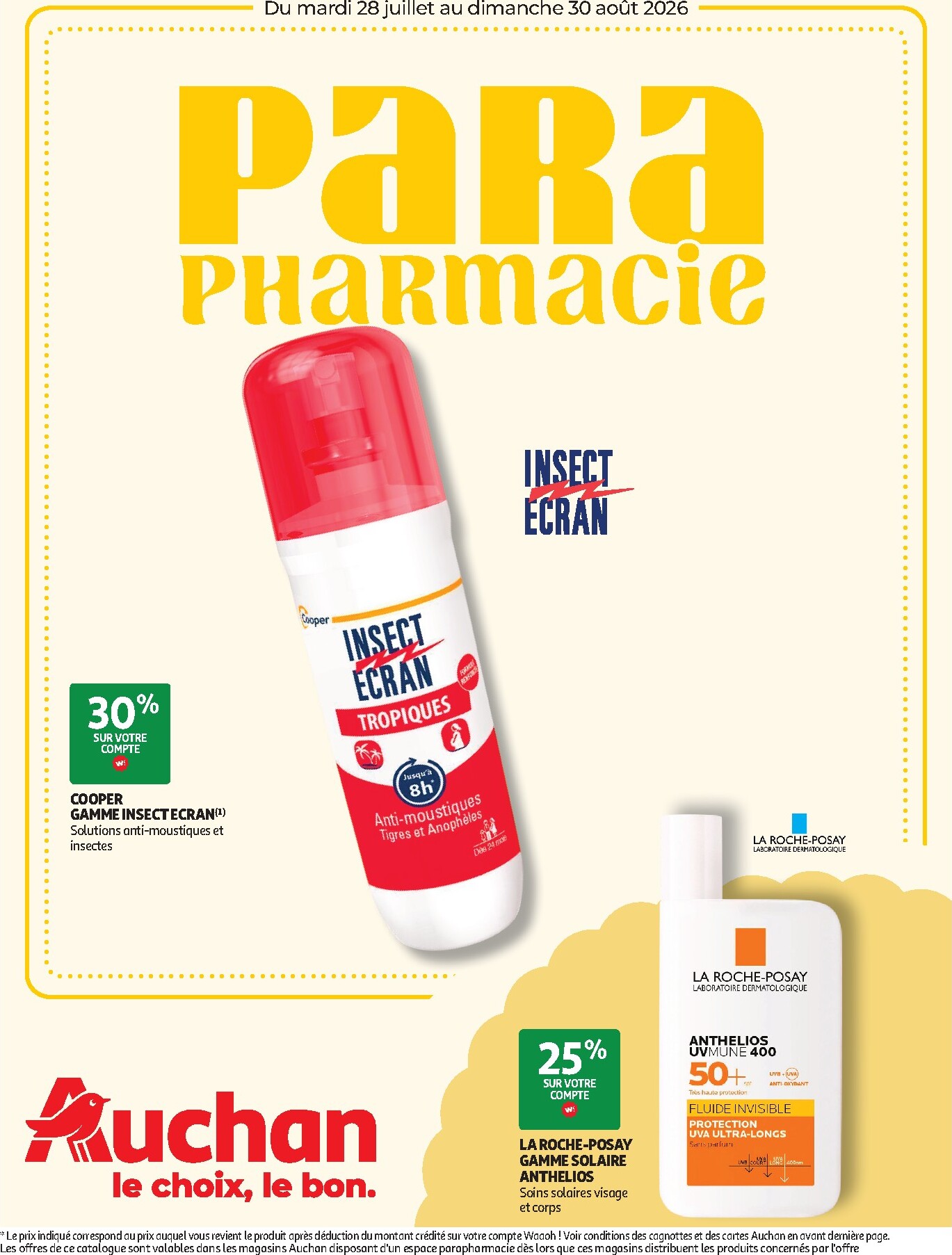 auchan - Auchan - Parapharmacie, beauté folder voor volgende week van dinsdag 28/07/2026 tot zondag 30/08/2026