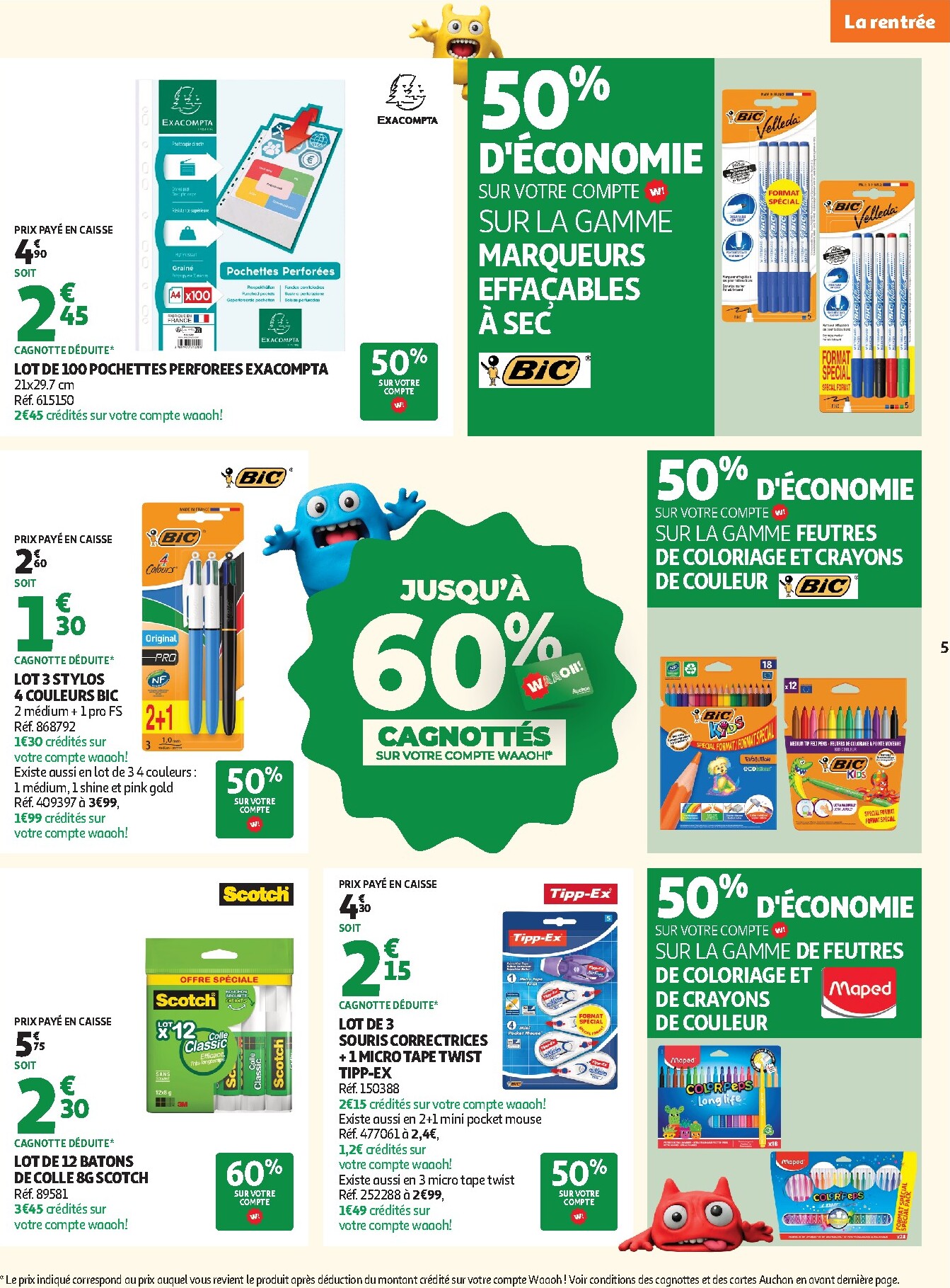 auchan - Auchan - Rentrée scolaire hypers - Hypermarché folder voor volgende week van dinsdag 04/08/2026 tot zondag 30/08/2026 - page: 5