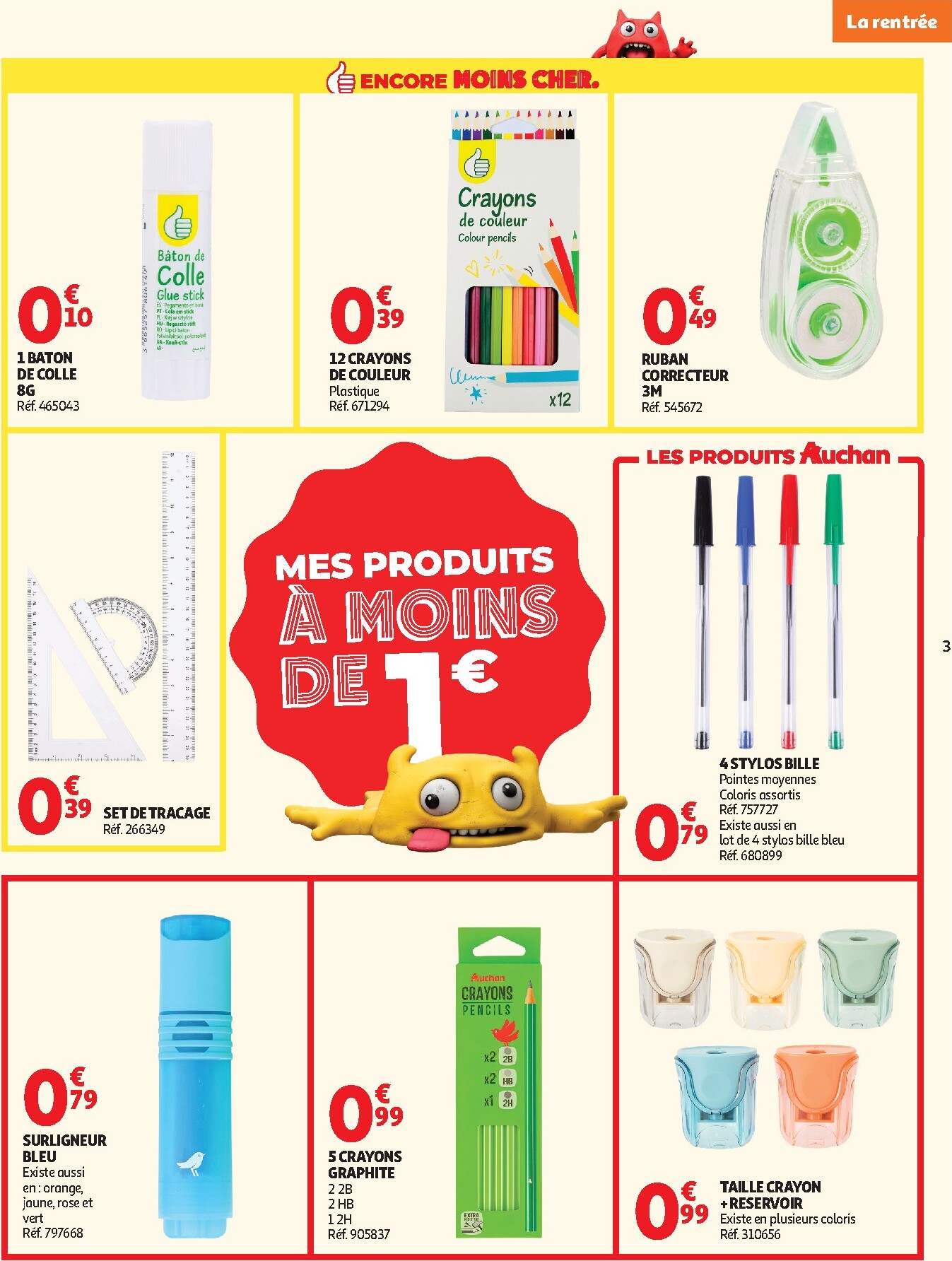 auchan - Auchan - Rentrée scolaire hypers - Hypermarché folder voor volgende week van dinsdag 04/08/2026 tot zondag 30/08/2026 - page: 3