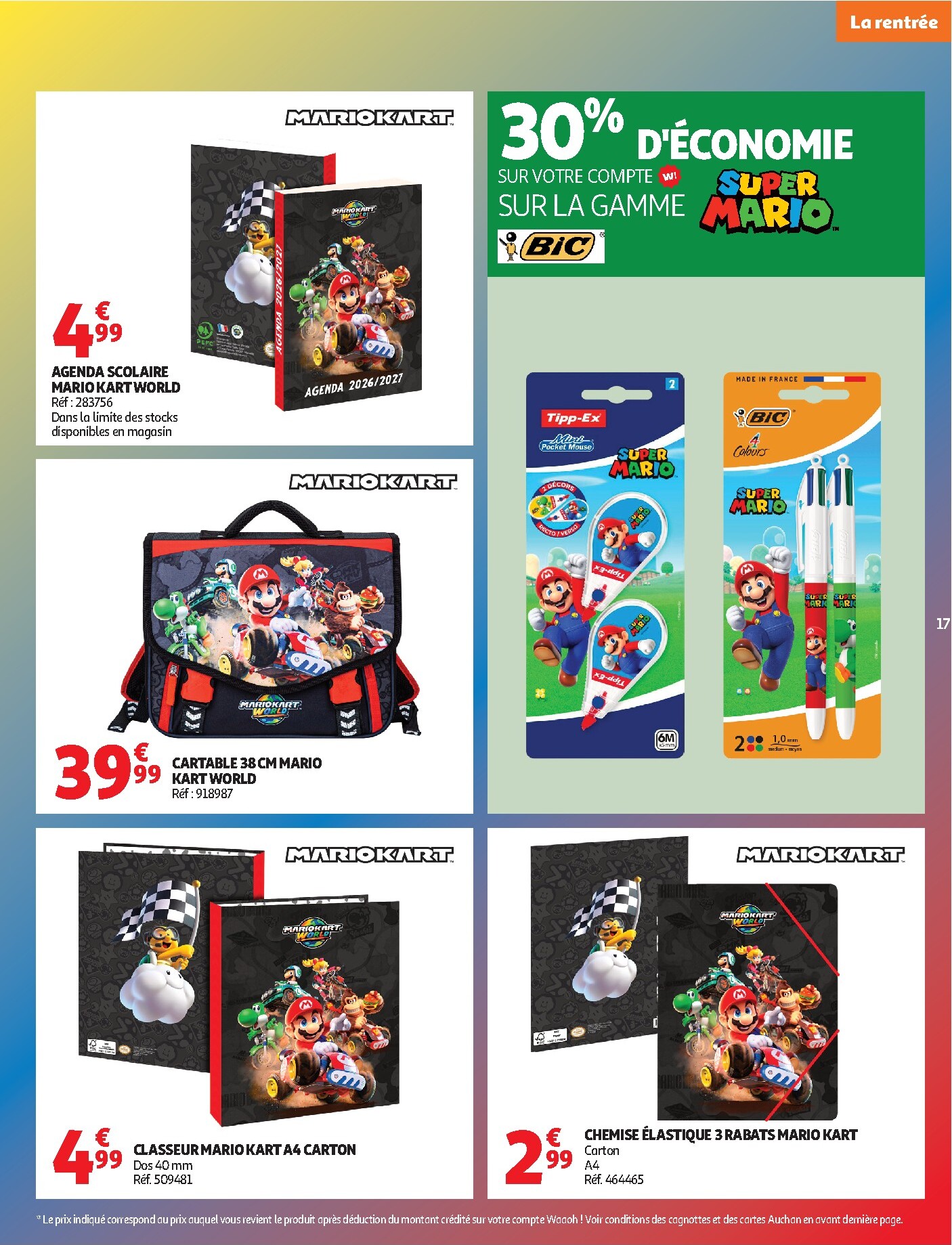 auchan - Auchan - Rentrée scolaire hypers - Hypermarché folder voor volgende week van dinsdag 04/08/2026 tot zondag 30/08/2026 - page: 17