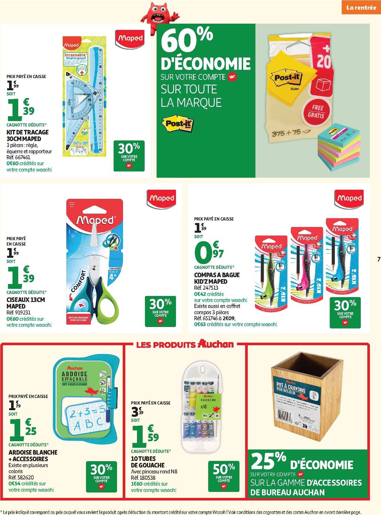 auchan - Auchan - Rentrée scolaire hypers - Hypermarché folder voor volgende week van dinsdag 04/08/2026 tot zondag 30/08/2026 - page: 7