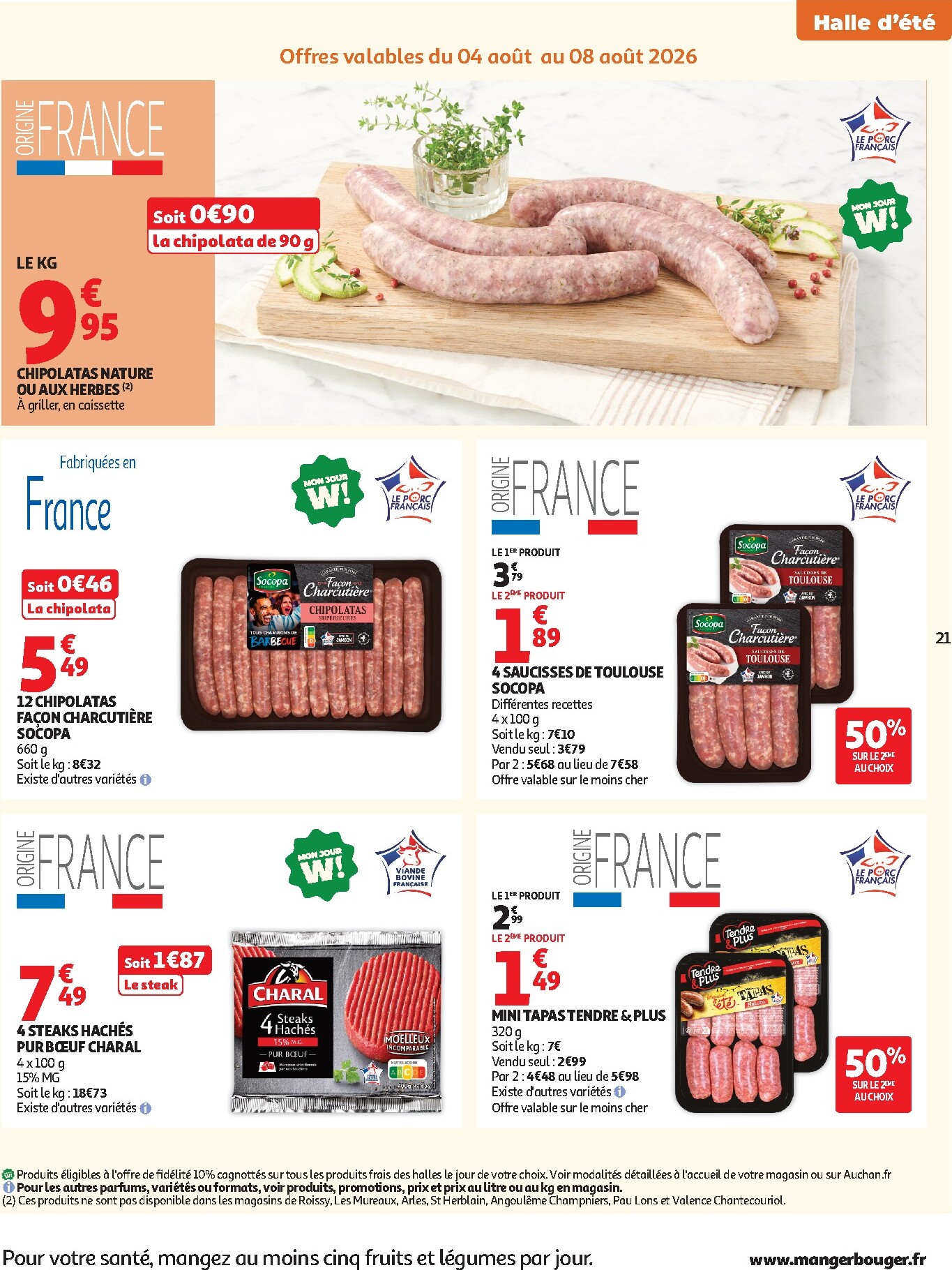 auchan - Auchan folder voor volgende week van dinsdag 04/08/2026 tot zondag 16/08/2026 - page: 21