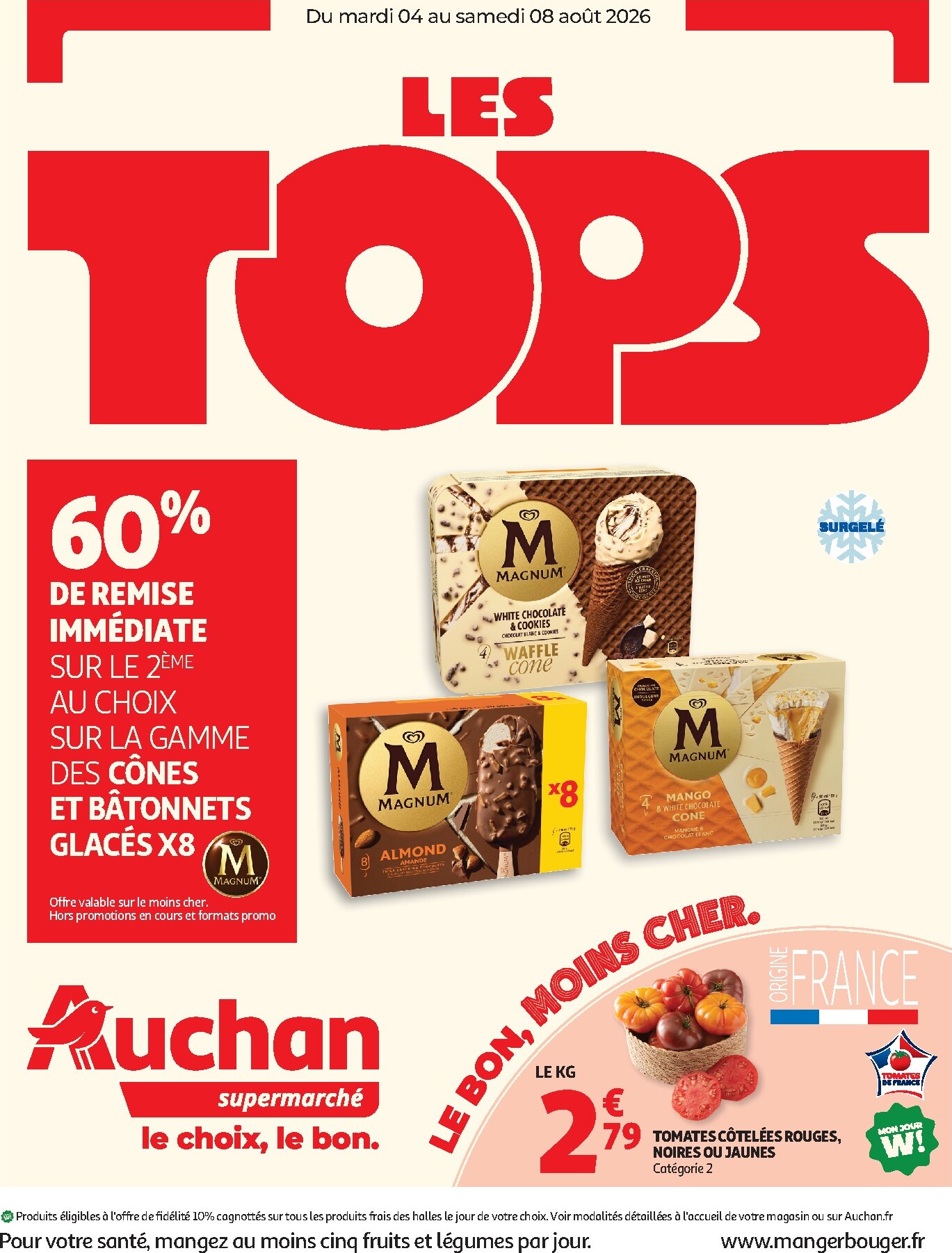 auchan - Auchan - Supermarché folder voor volgende week van dinsdag 04/08/2026 tot zaterdag 08/08/2026
