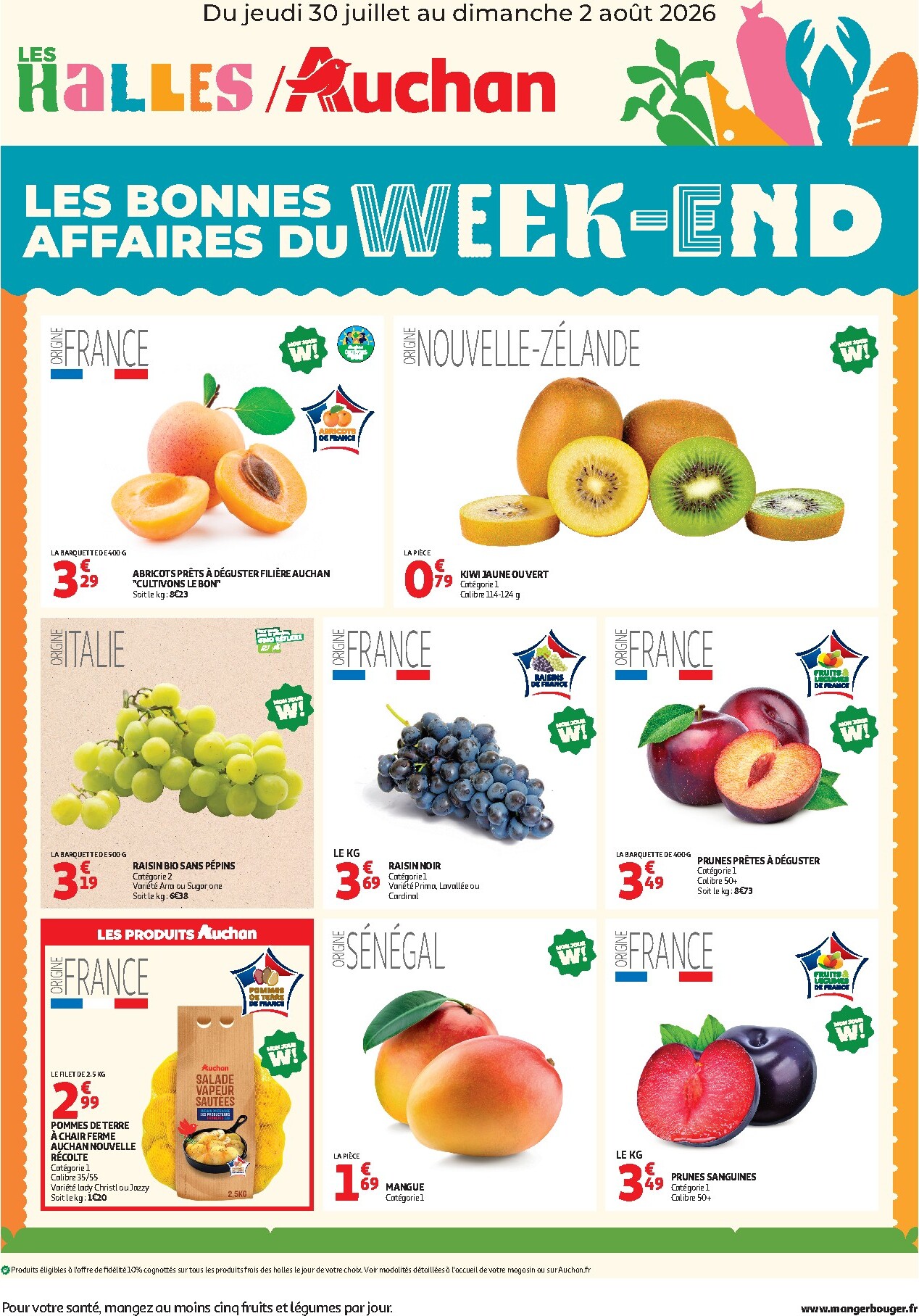 auchan - Huidige Auchan - Les bons plans du week end folder geldig van donderdag 30/07/2026 tot zondag 02/08/2026 - page: 1
