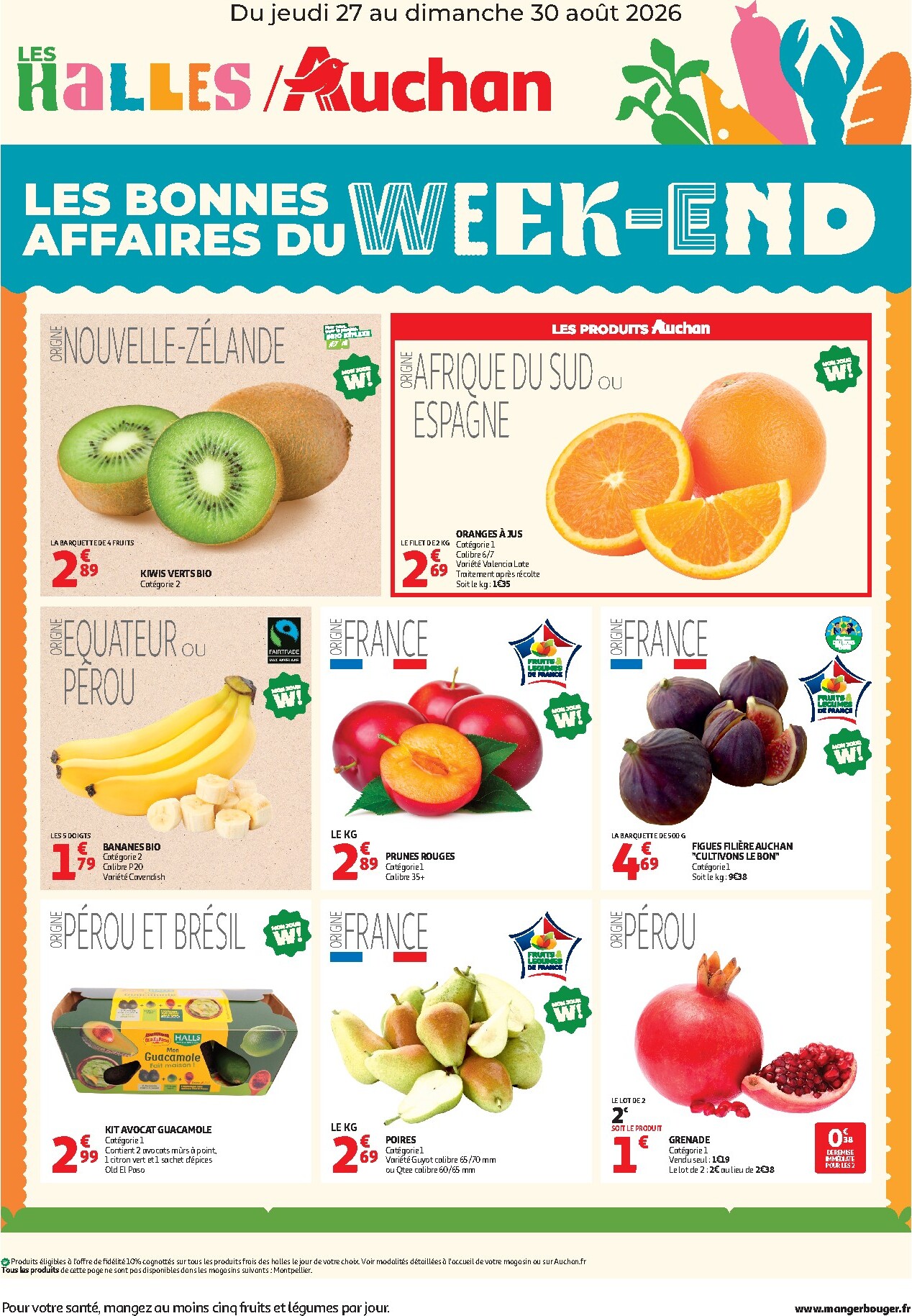 auchan - Huidige Auchan - Les bons plan du week end dans votre hyper - Hypermarché folder geldig van donderdag 27/08/2026 tot zondag 30/08/2026