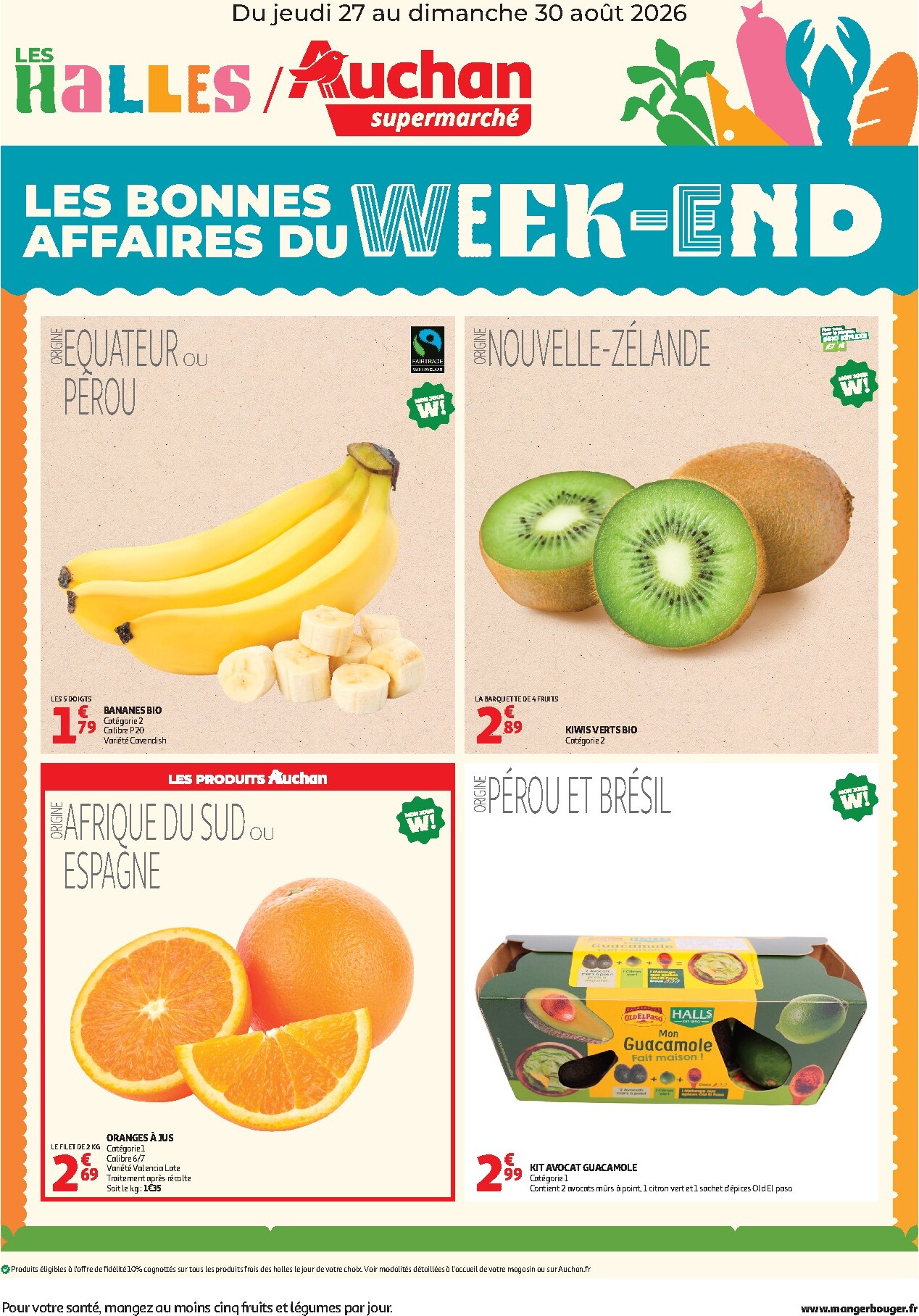 auchan - Huidige Auchan - Les bons plan du week end dans votre super - Supermarché folder geldig van donderdag 27/08/2026 tot zondag 30/08/2026 - page: 1