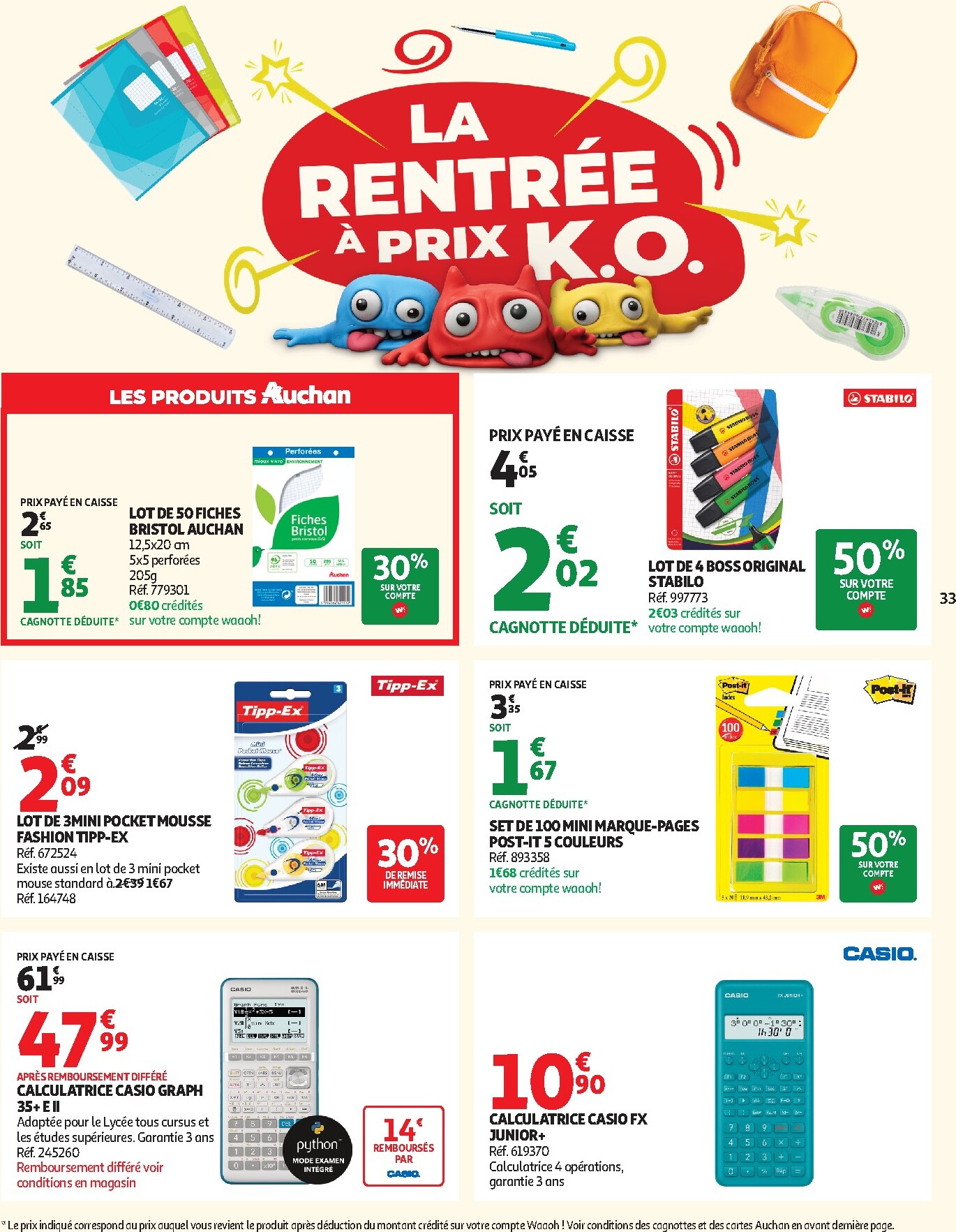auchan - Auchan - Tops rentrée supers folder voor volgende week van dinsdag 01/09/2026 tot zaterdag 12/09/2026 - page: 33
