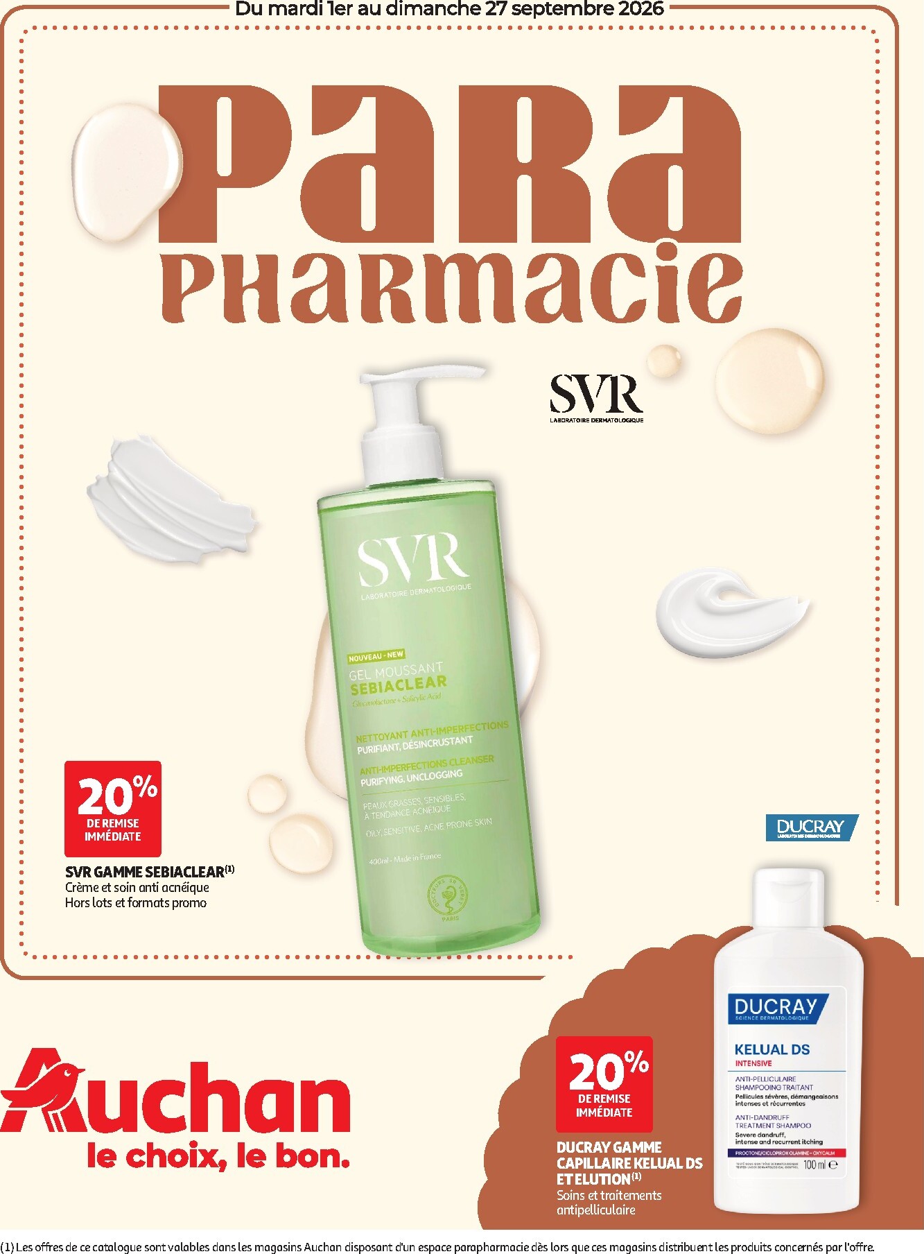 auchan - Auchan - Parapharmacie, beauté folder voor volgende week van dinsdag 01/09/2026 tot zondag 27/09/2026