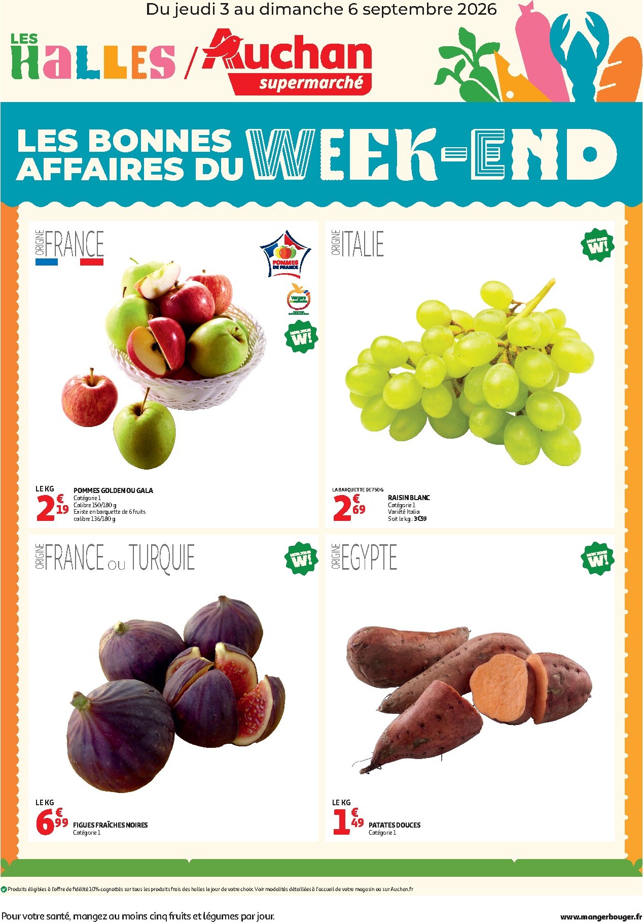 auchan - Huidige Auchan Supermarché - Les bons plan du week end folder geldig van donderdag 03/09/2026 tot zondag 06/09/2026