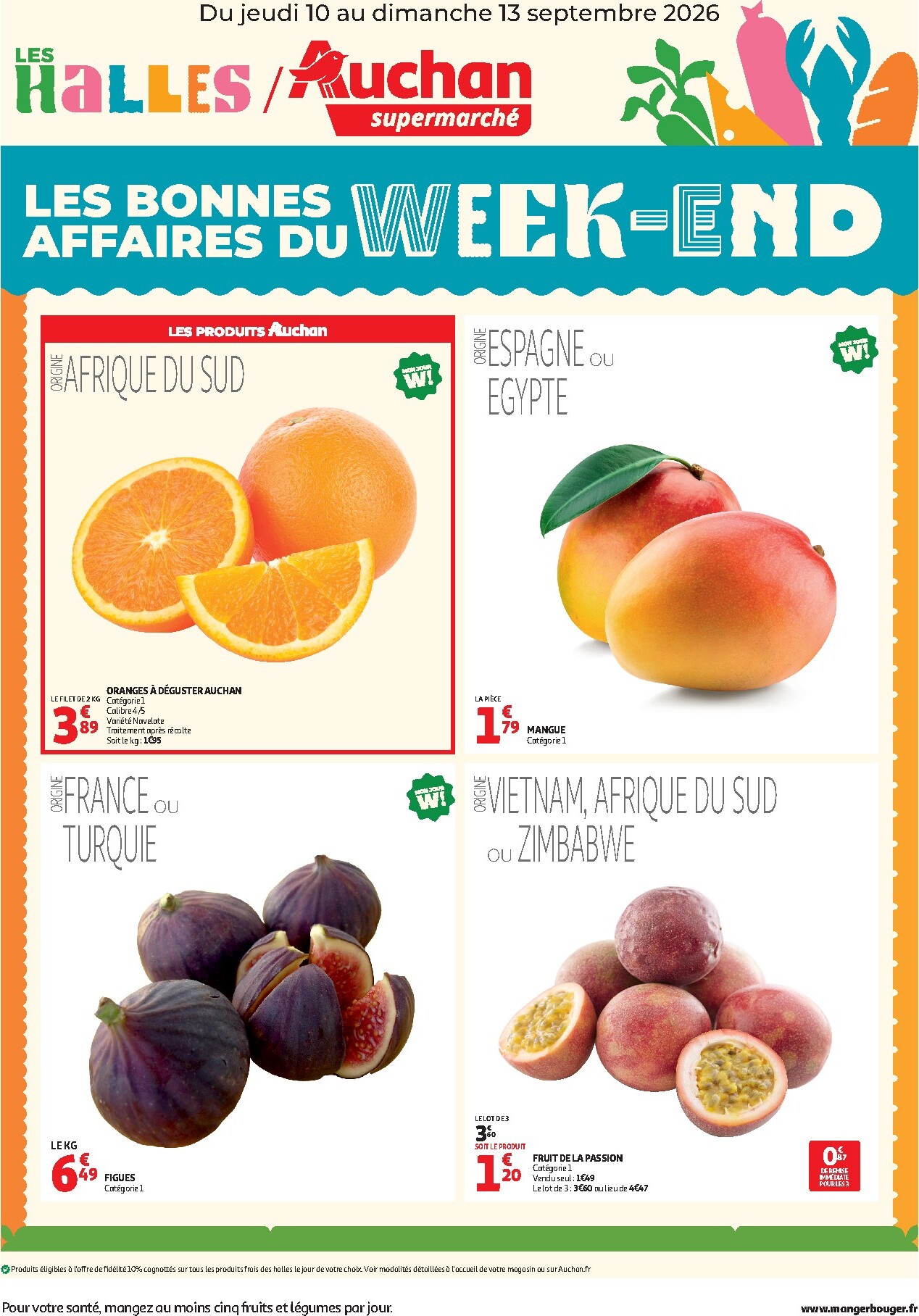 auchan - Huidige Auchan Supermarché - Les bons plan du week end folder geldig van donderdag 10/09/2026 tot zondag 13/09/2026