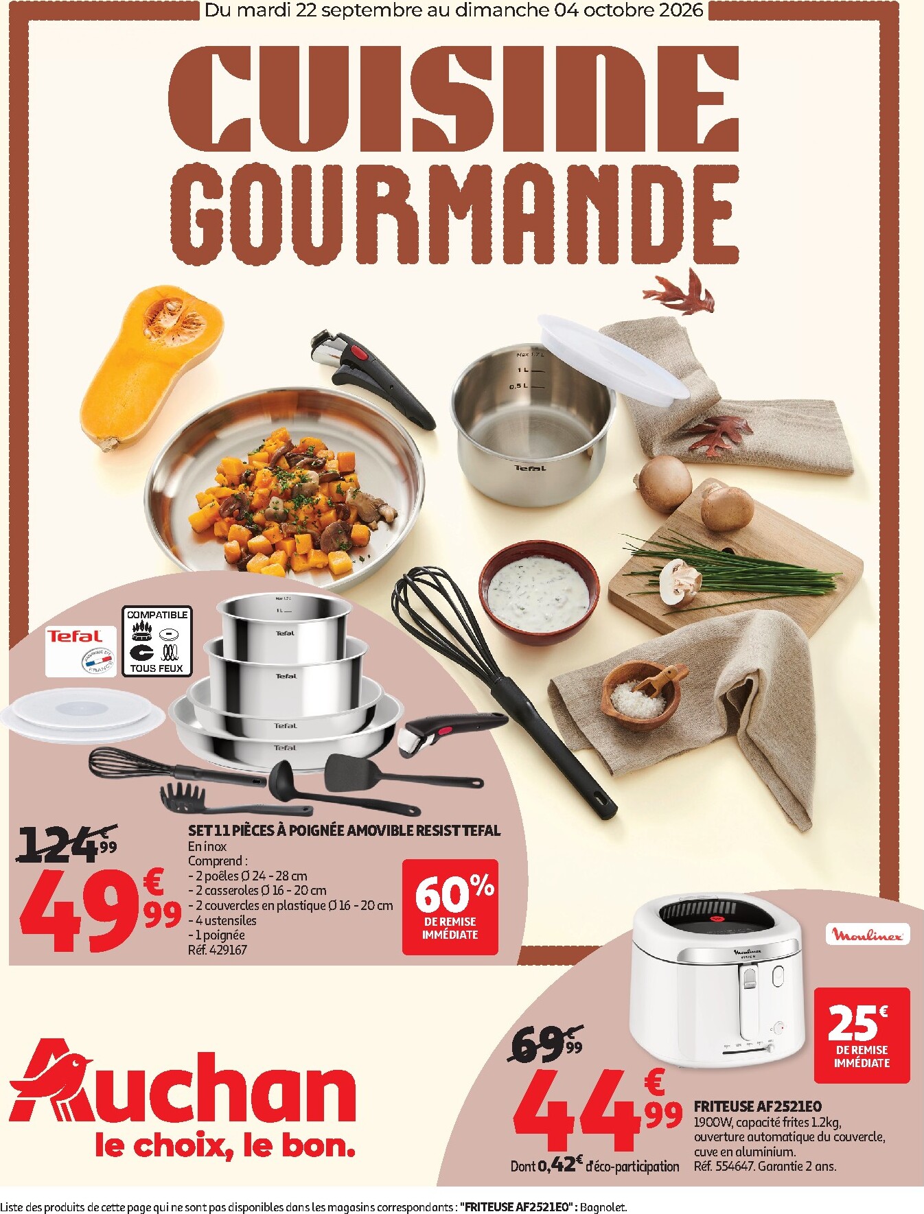 auchan - Auchan - Cuisine gourmande hypers folder voor volgende week van dinsdag 22/09/2026 tot zondag 04/10/2026