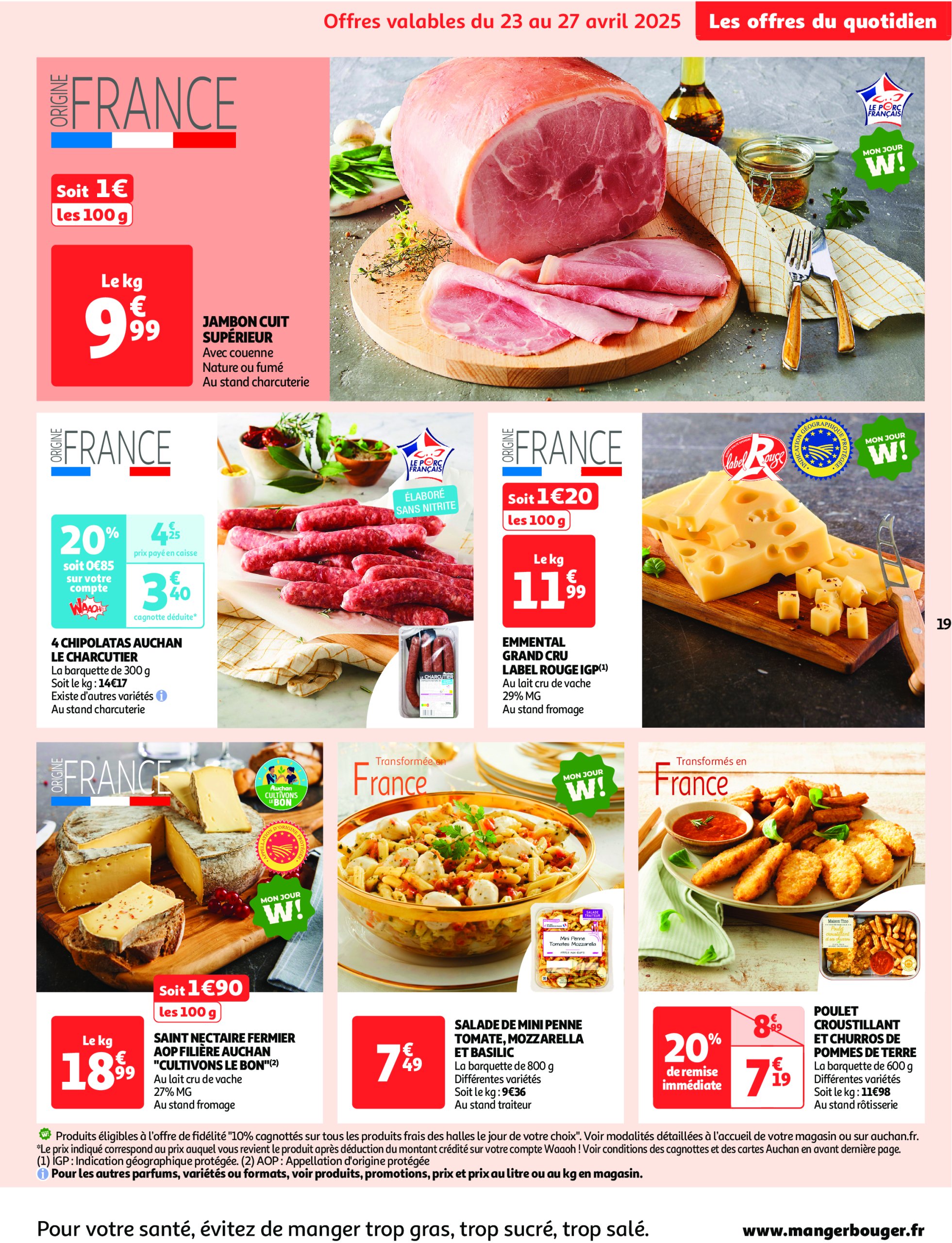 auchan - Auchan - Comme en Italie : la dolce vita pour votre budget aussi folder geldig vanaf 23/04 - 04/05 - page: 19 auchan - Auchan - Comme en Italie : la dolce vita pour votre budget aussi folder geldig vanaf 23/04 - 04/05 - page: 19