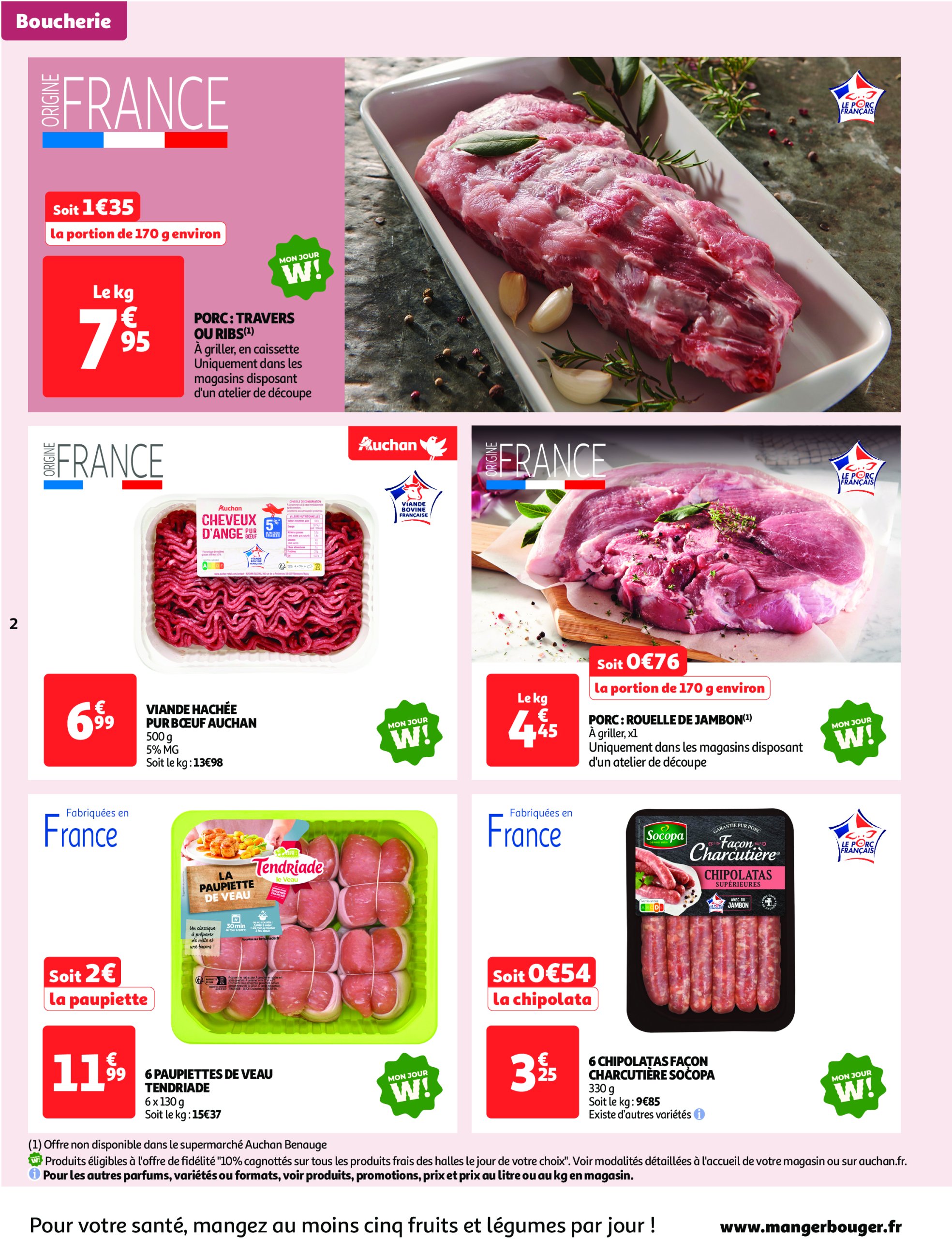 auchan - Auchan supermarché - Le frais, le bon moins cher folder geldig vanaf 29/04 - 03/05 - page: 2