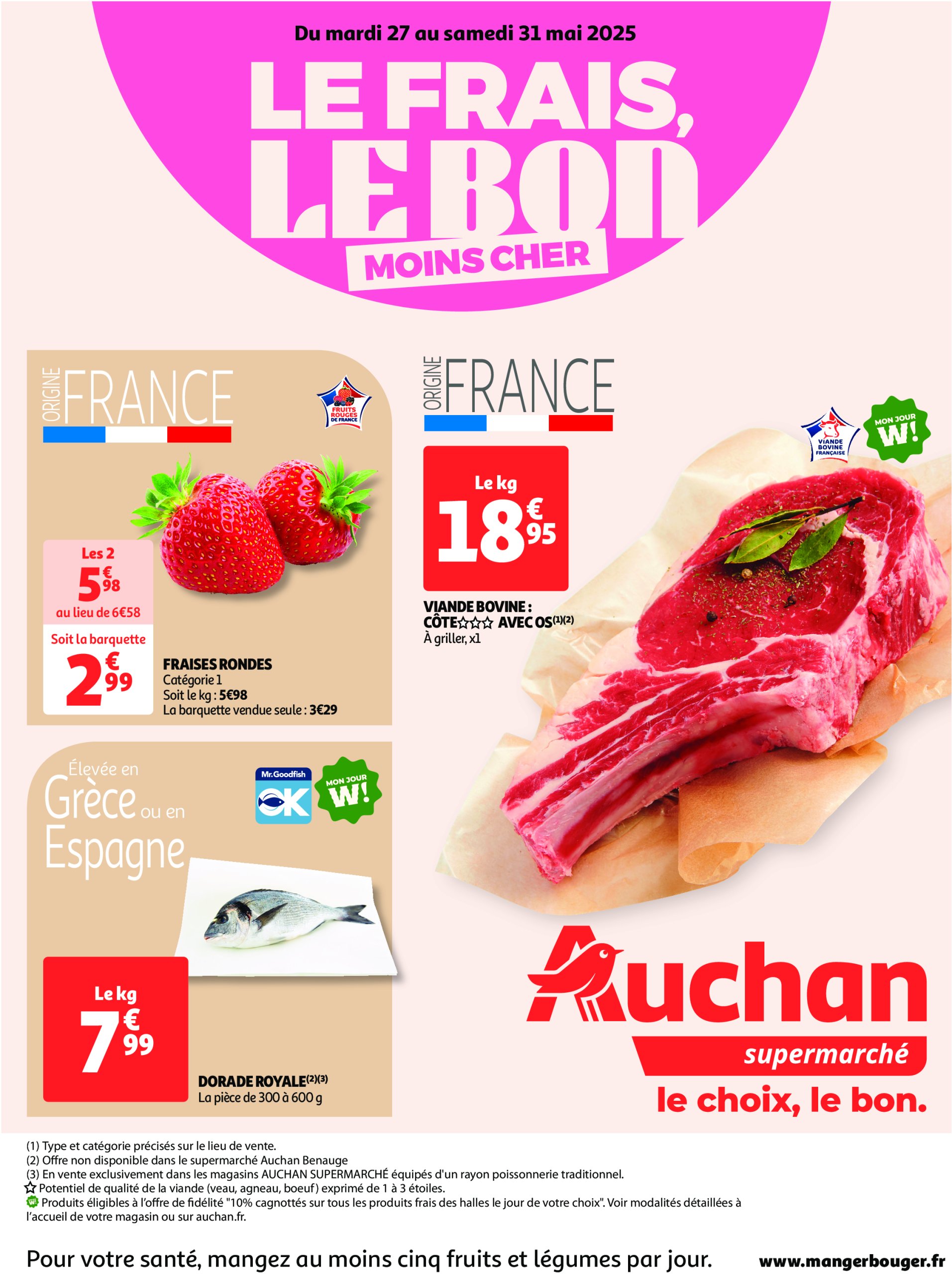 auchan - Auchan Supermarché - Les prix bas qui font du bien au quotidien folder geldig vanaf 27/05 - 31/05