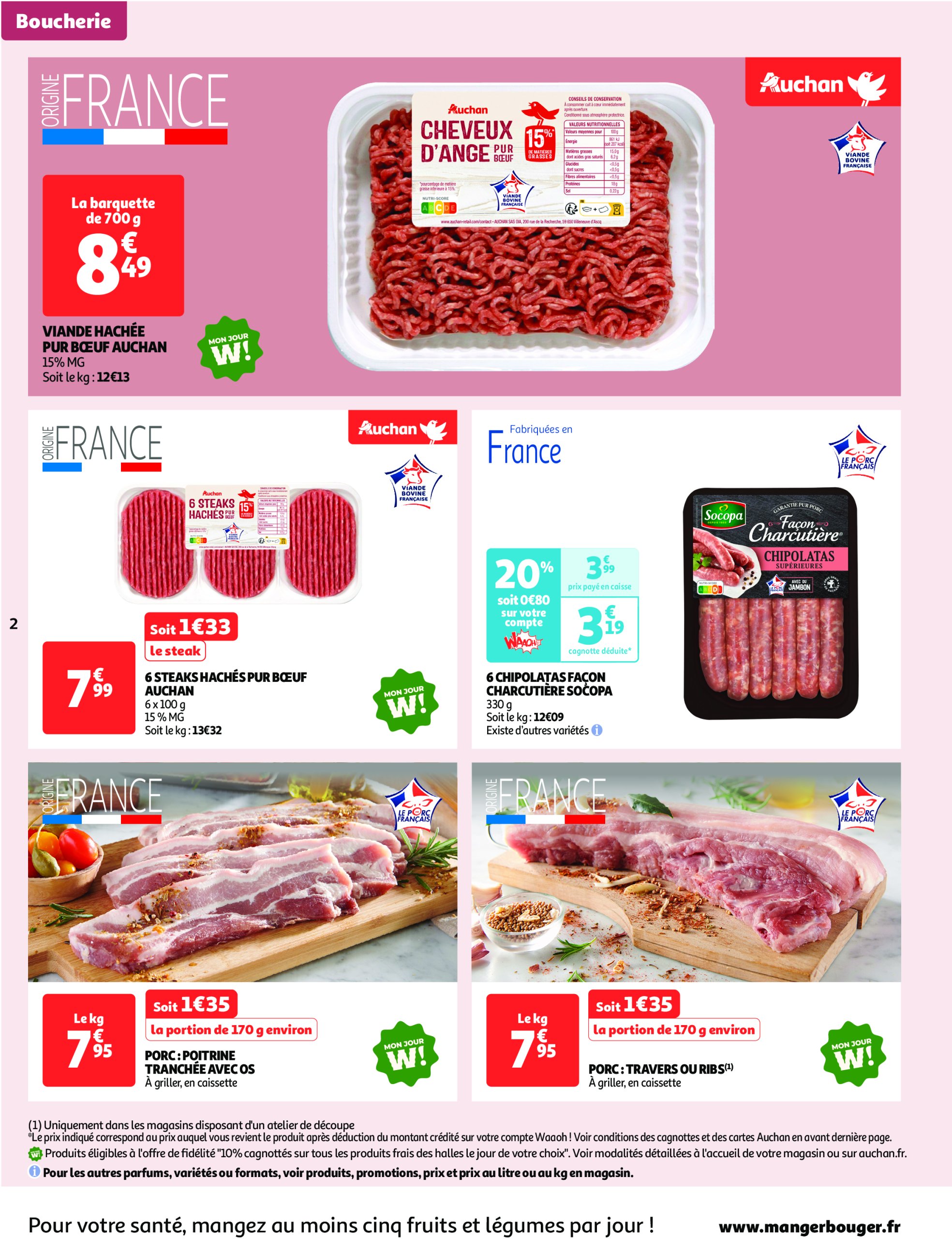 auchan - Auchan Supermarché - Le frais, le bon, moins cher folder geldig vanaf 10/06 - 14/06 - page: 2