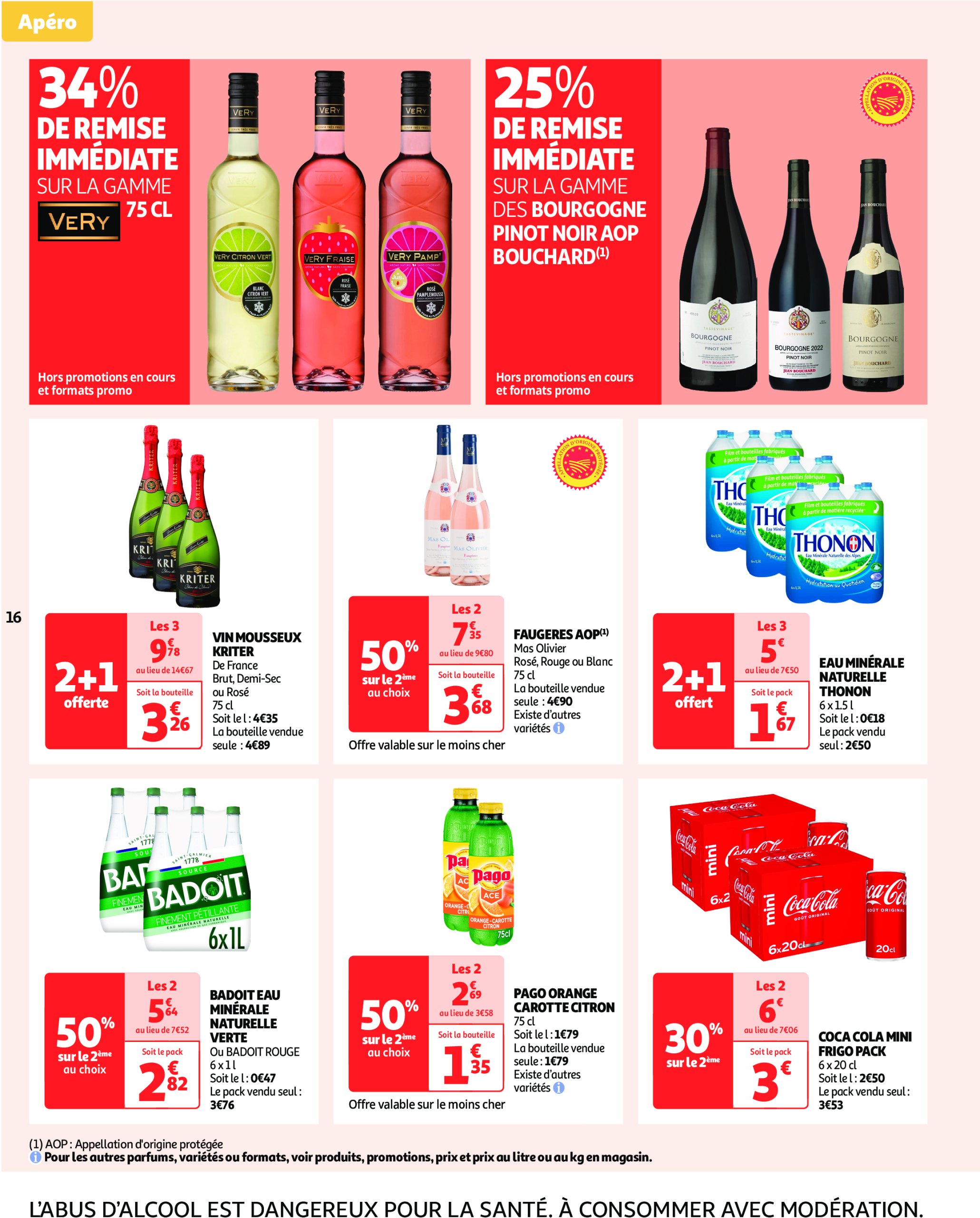 auchan - Auchan - L'apéro, ça n'a pas de prix. Ou un tout petit. folder geldig vanaf 10/06 - 22/06 - page: 16 auchan - Auchan - L'apéro, ça n'a pas de prix. Ou un tout petit. folder geldig vanaf 10/06 - 22/06 - page: 16