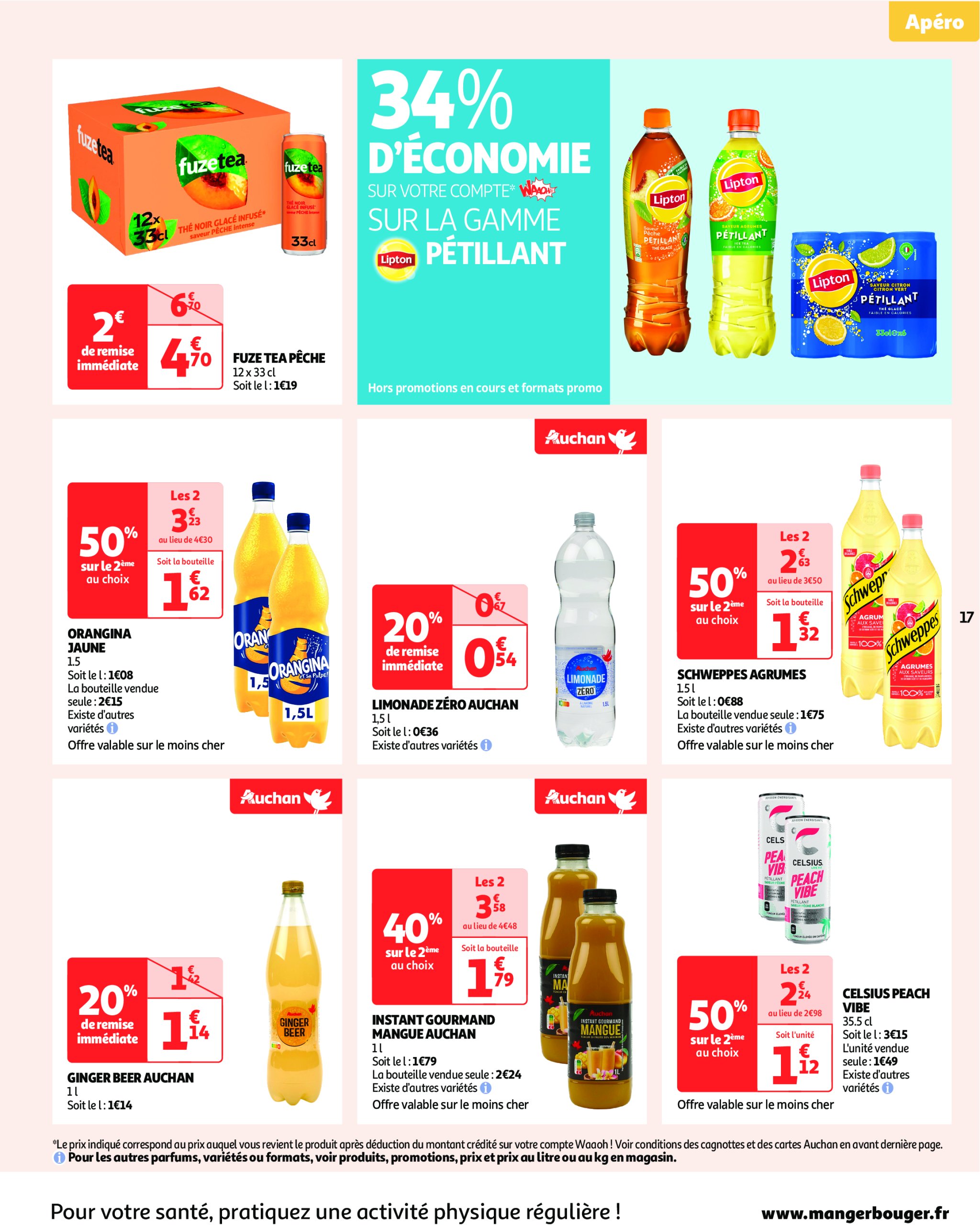 auchan - Auchan - L'apéro, ça n'a pas de prix. Ou un tout petit. folder geldig vanaf 10/06 - 22/06 - page: 17 auchan - Auchan - L'apéro, ça n'a pas de prix. Ou un tout petit. folder geldig vanaf 10/06 - 22/06 - page: 17
