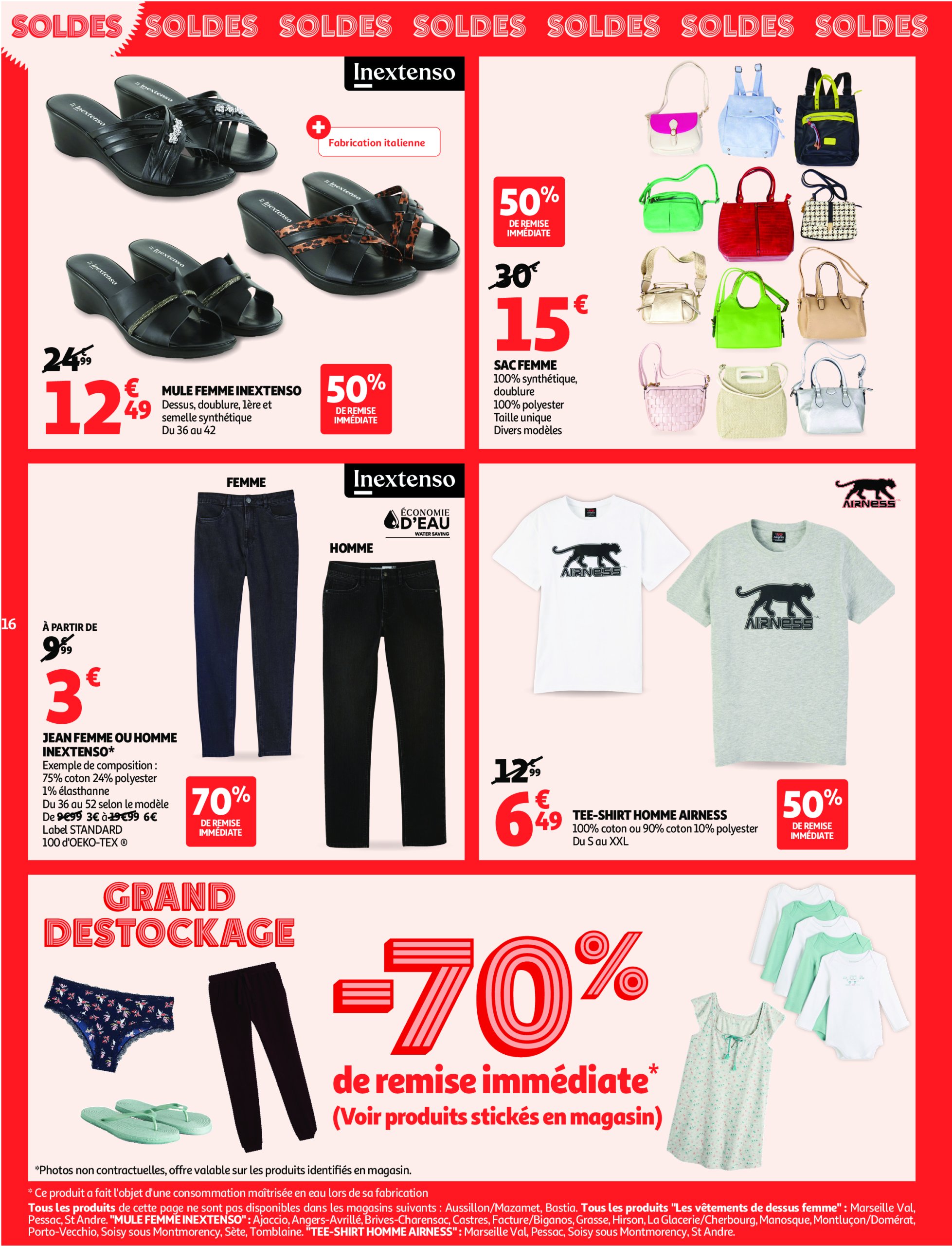 auchan - Auchan - Soldes Corse: Jusqu'à -70% ! folder geldig vanaf 09/07 - 05/08 - page: 16