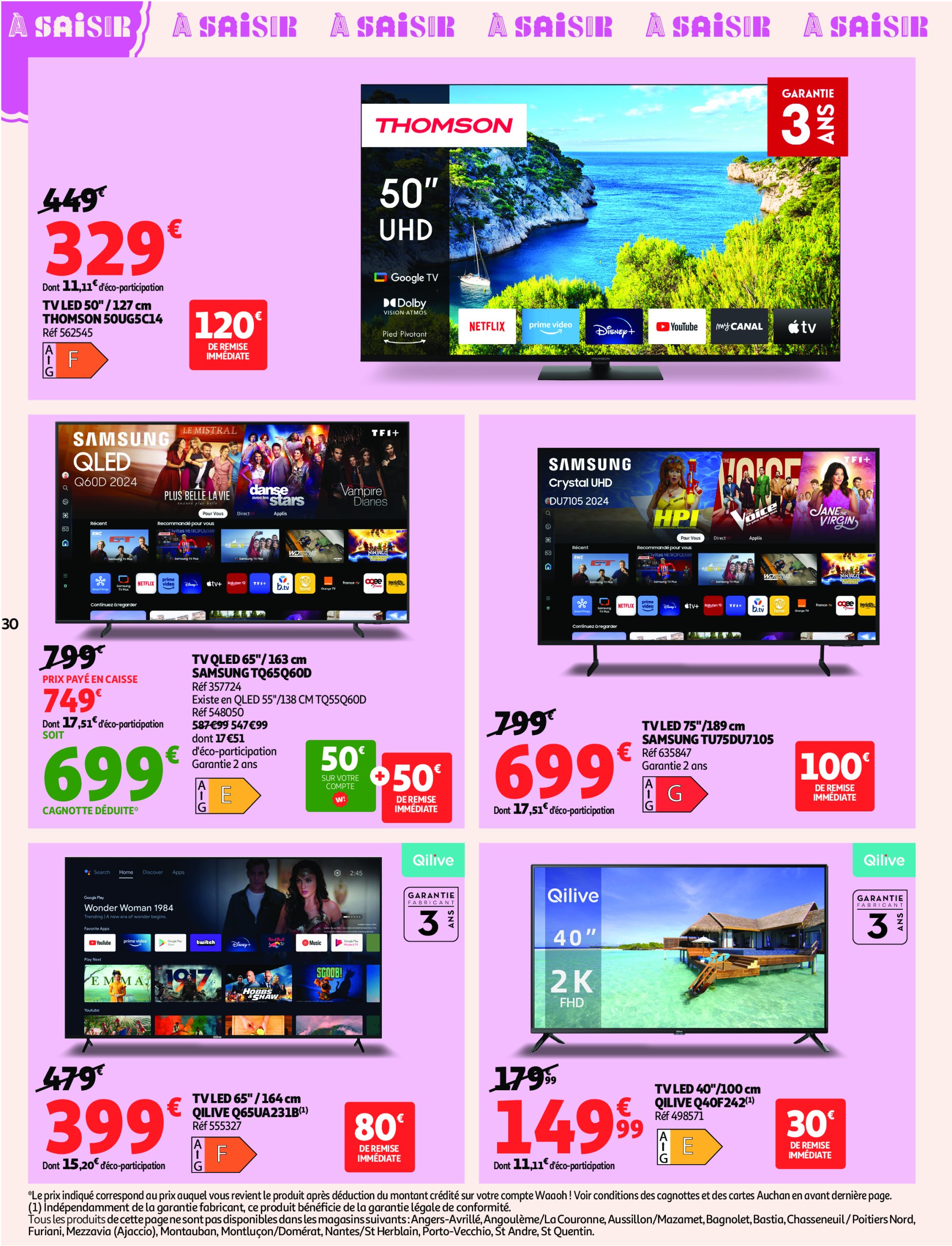 auchan - Auchan - Soldes Corse: Jusqu'à -70% ! folder geldig vanaf 09/07 - 05/08 - page: 30
