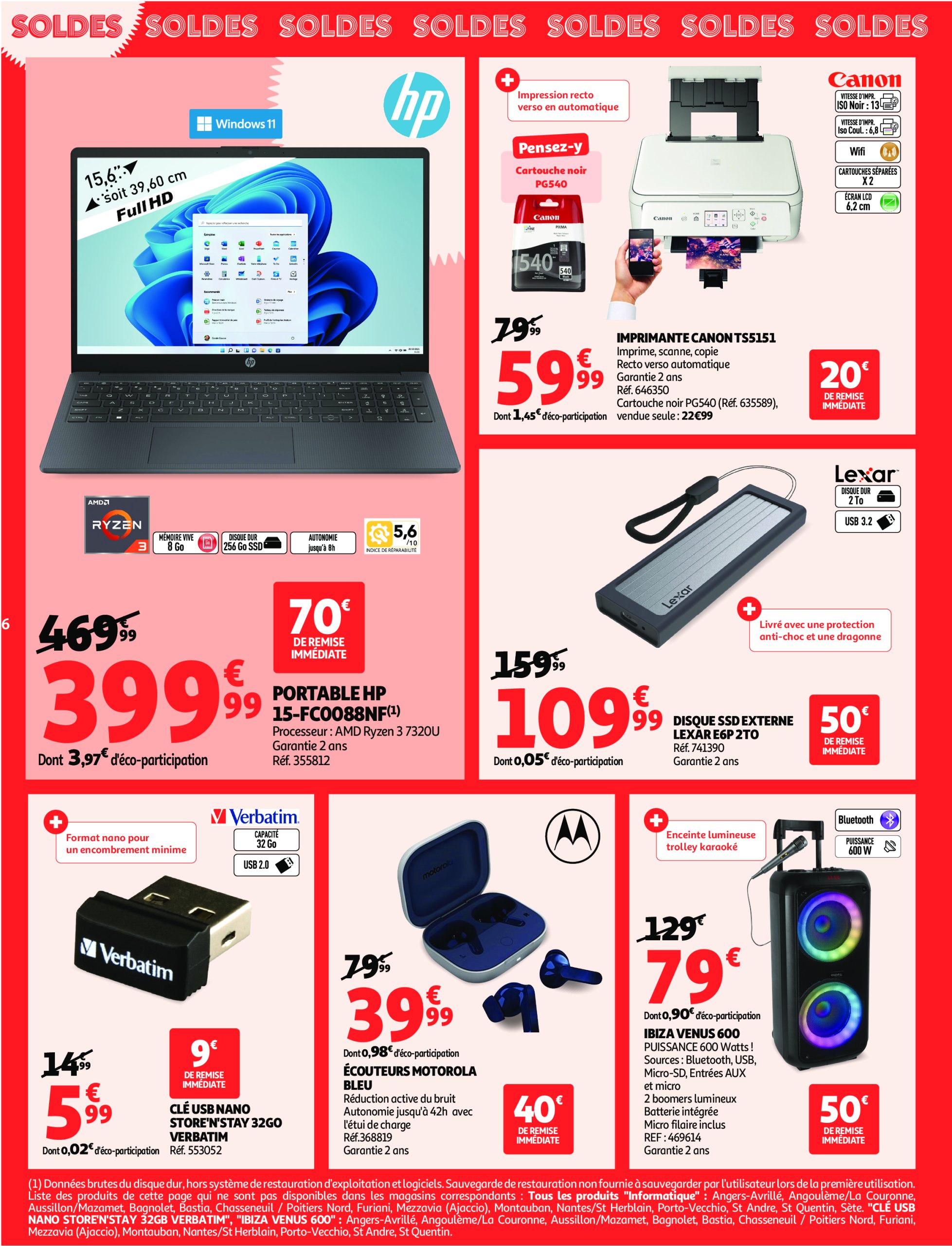 auchan - Auchan - Soldes Corse: Jusqu'à -70% ! folder geldig vanaf 09/07 - 05/08 - page: 6