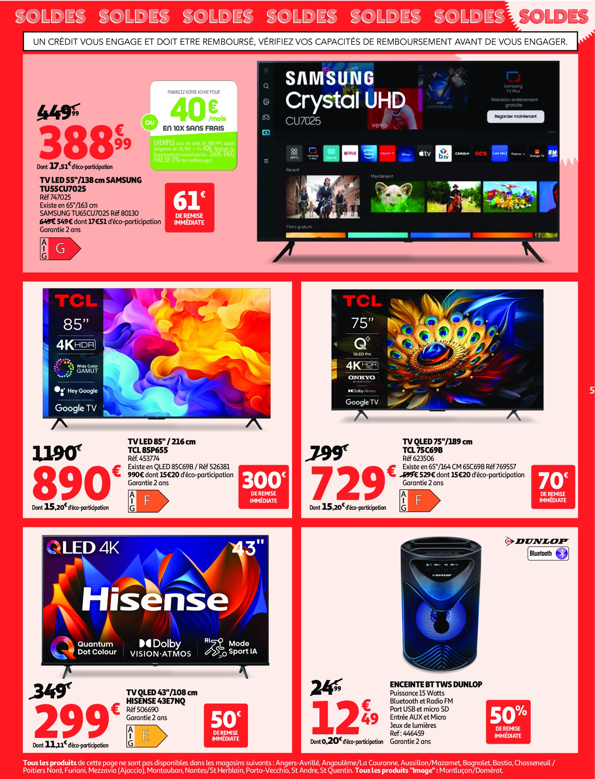 auchan - Auchan - Soldes Corse: Jusqu'à -70% ! folder geldig vanaf 09/07 - 05/08 - page: 5