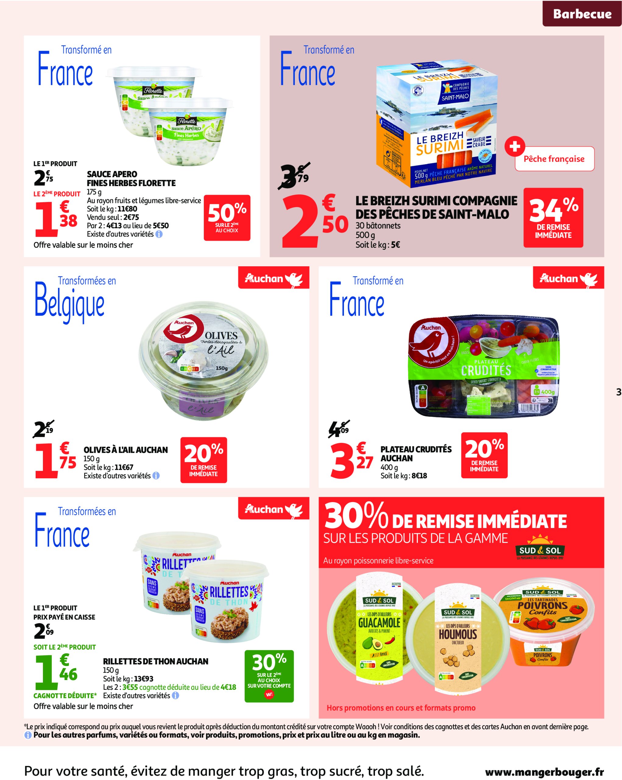 auchan - Auchan - Un été sans flamber votre budget folder geldig vanaf 08/07 - 20/07 - page: 3 auchan - Auchan - Un été sans flamber votre budget folder geldig vanaf 08/07 - 20/07 - page: 3