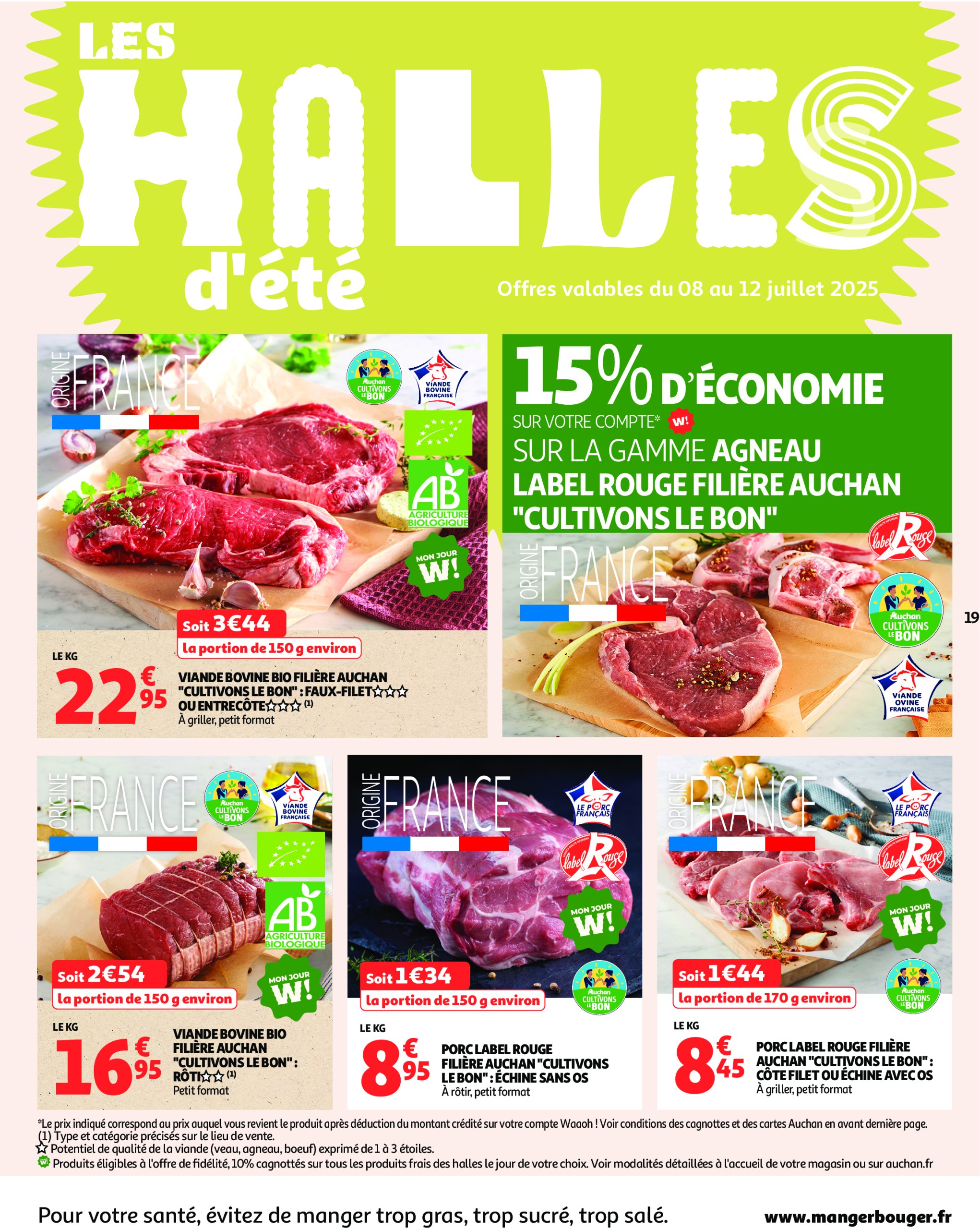 auchan - Auchan - Un été sans flamber votre budget folder geldig vanaf 08/07 - 20/07 - page: 19 auchan - Auchan - Un été sans flamber votre budget folder geldig vanaf 08/07 - 20/07 - page: 19
