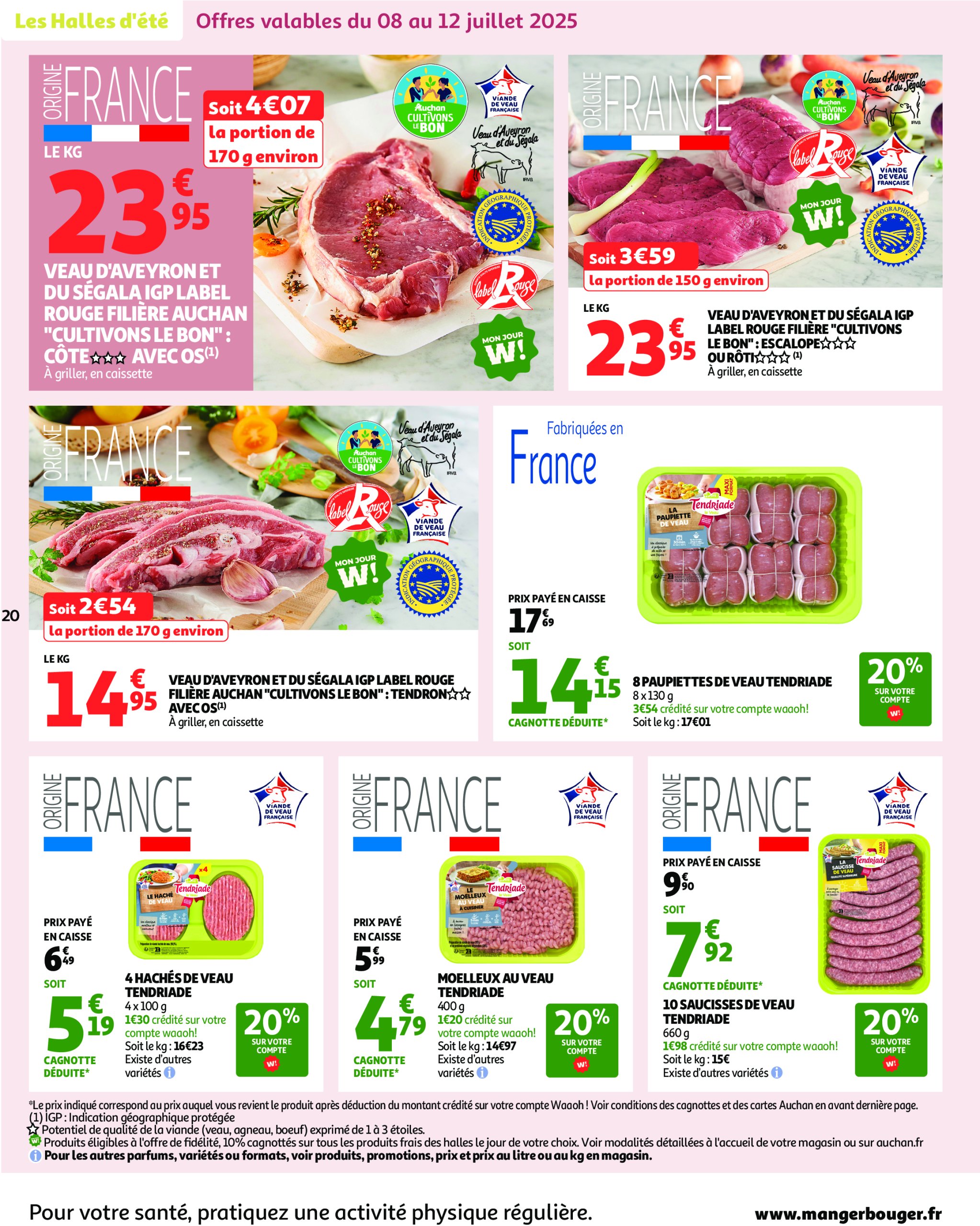 auchan - Auchan - Un été sans flamber votre budget folder geldig vanaf 08/07 - 20/07 - page: 20 auchan - Auchan - Un été sans flamber votre budget folder geldig vanaf 08/07 - 20/07 - page: 20