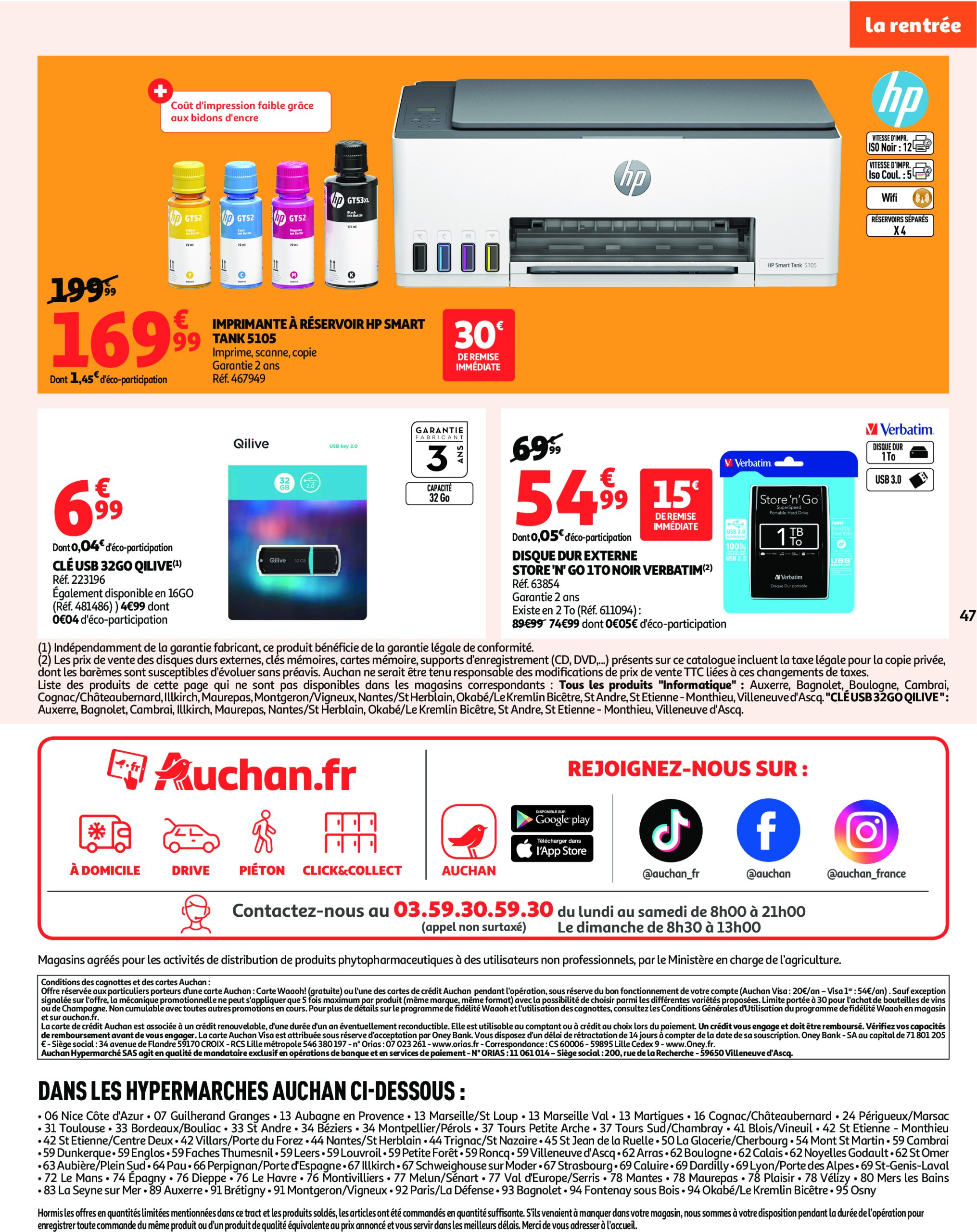 auchan - Auchan - Un été sans flamber votre budget folder geldig vanaf 08/07 - 20/07 - page: 47 auchan - Auchan - Un été sans flamber votre budget folder geldig vanaf 08/07 - 20/07 - page: 47