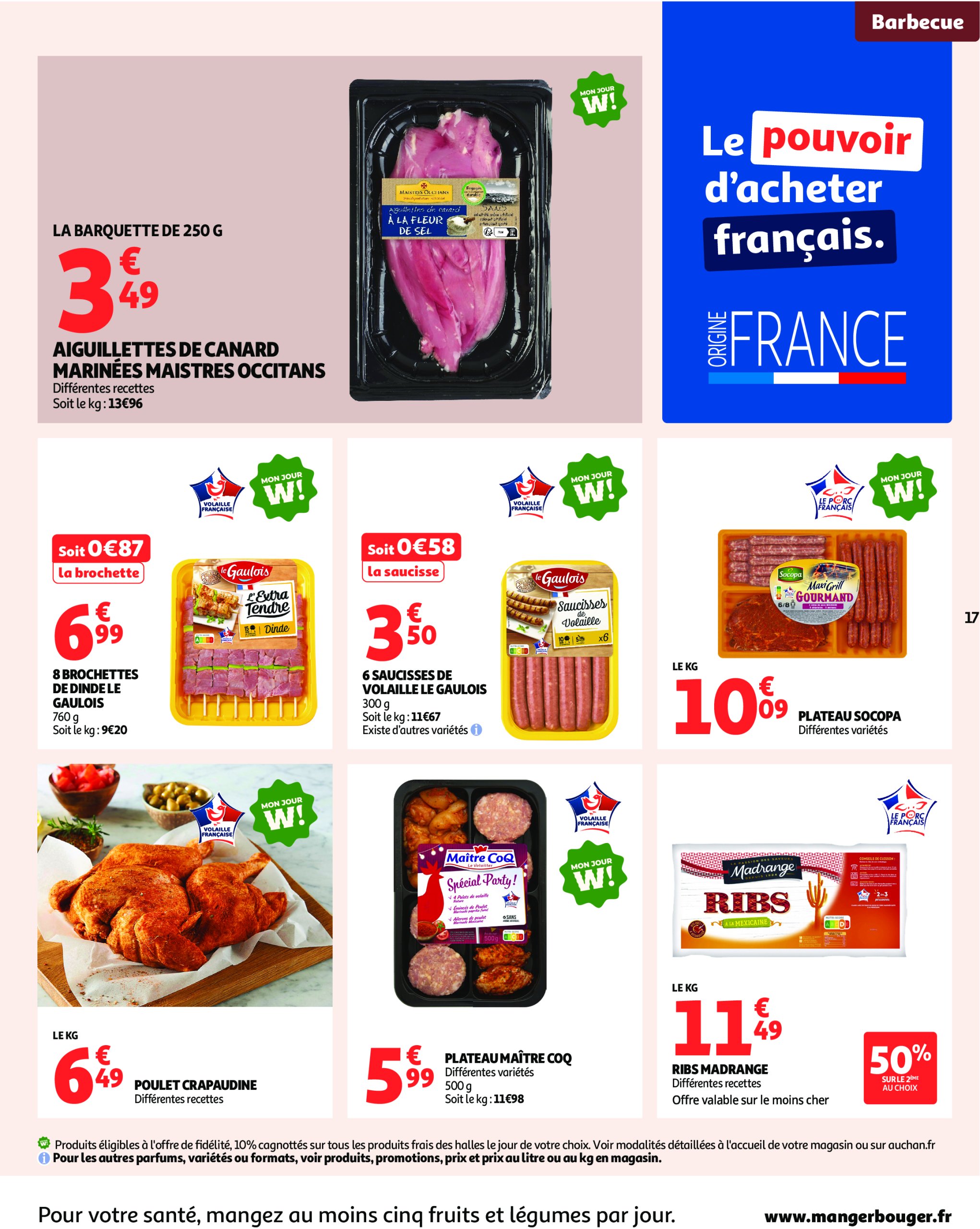 auchan - Auchan - Un été sans flamber votre budget folder geldig vanaf 08/07 - 20/07 - page: 17 auchan - Auchan - Un été sans flamber votre budget folder geldig vanaf 08/07 - 20/07 - page: 17