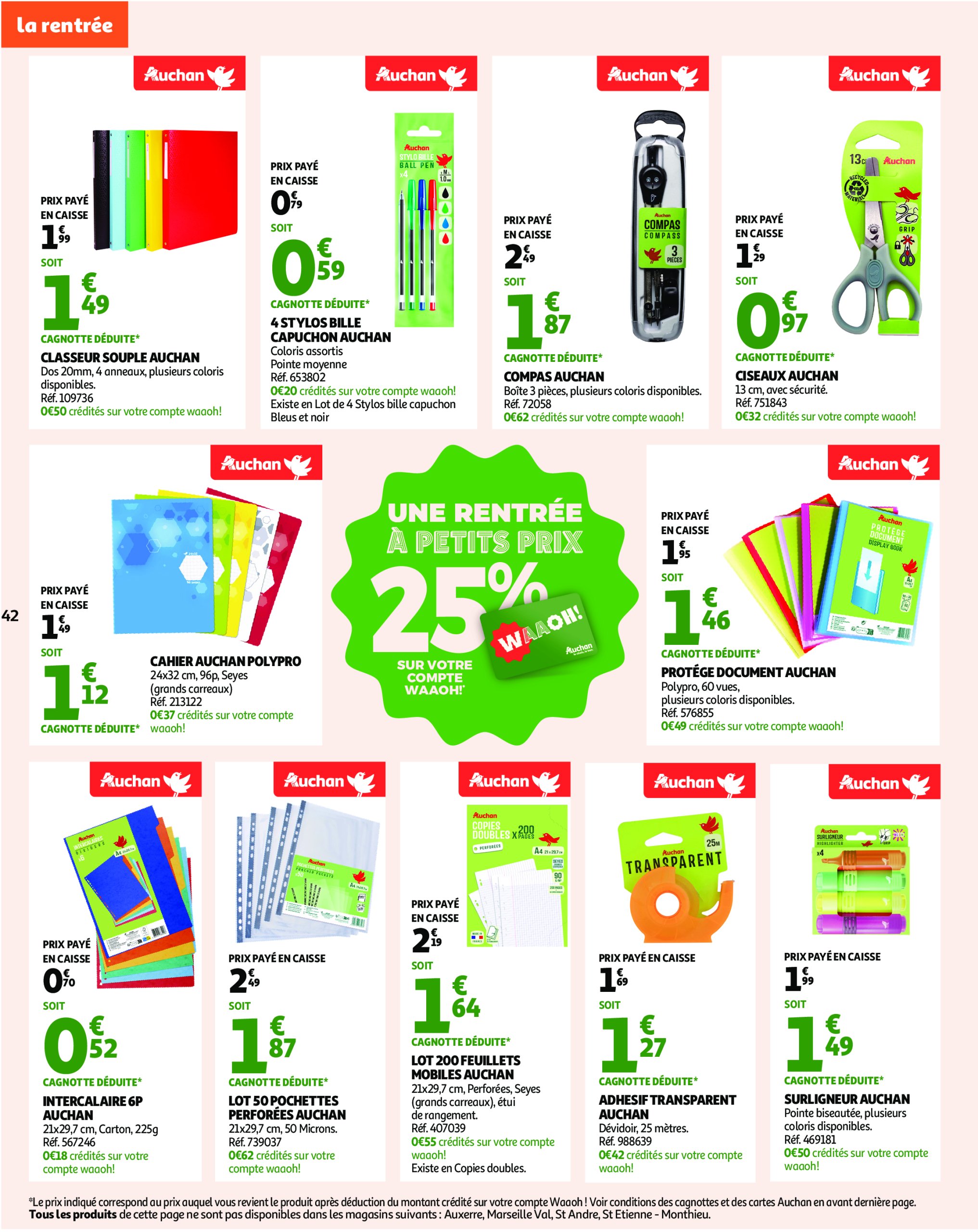 auchan - Auchan - Un été sans flamber votre budget folder geldig vanaf 08/07 - 20/07 - page: 42 auchan - Auchan - Un été sans flamber votre budget folder geldig vanaf 08/07 - 20/07 - page: 42