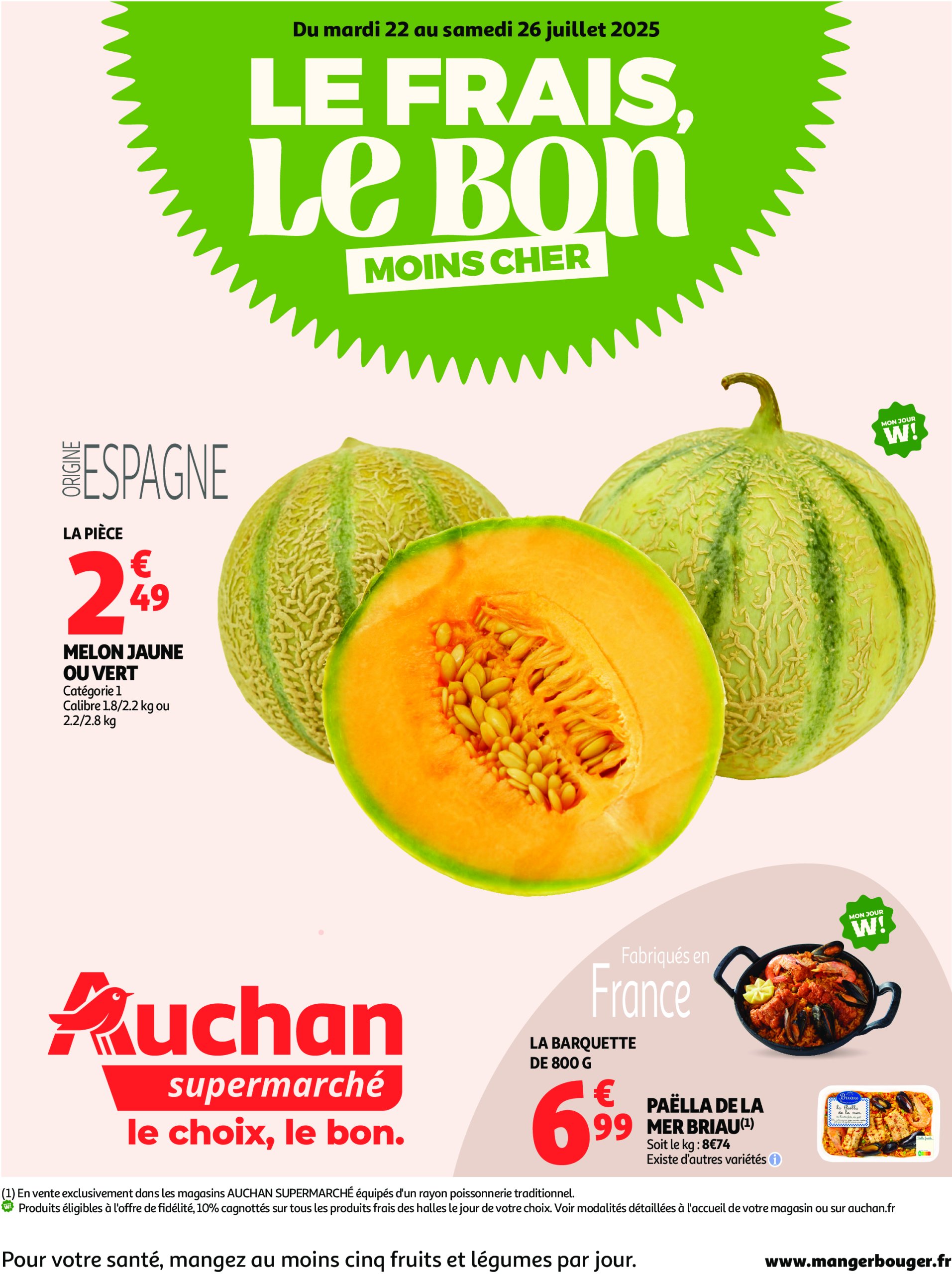 auchan - Auchan Supermarché - Les prix bas qui font du bien au quotidien folder geldig vanaf 22/07 - 26/07