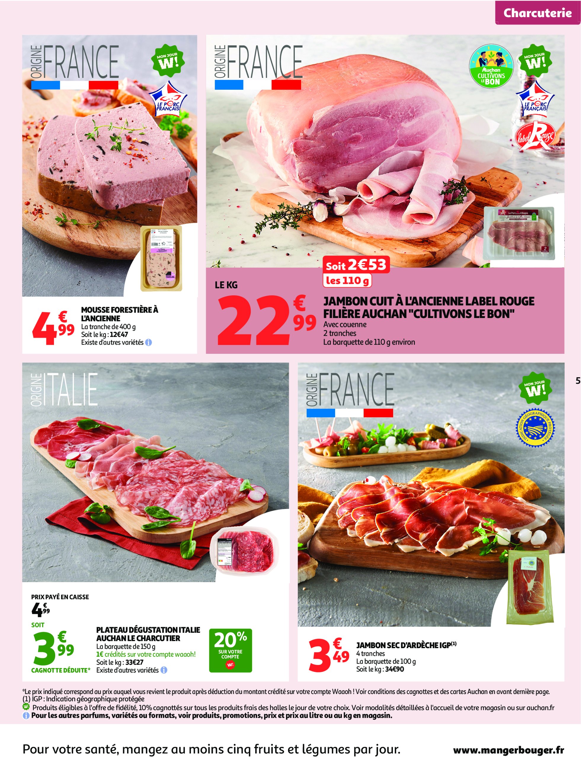 auchan - Auchan Supermarché - Les prix bas qui font du bien au quotidien folder geldig vanaf 22/07 - 26/07 - page: 5