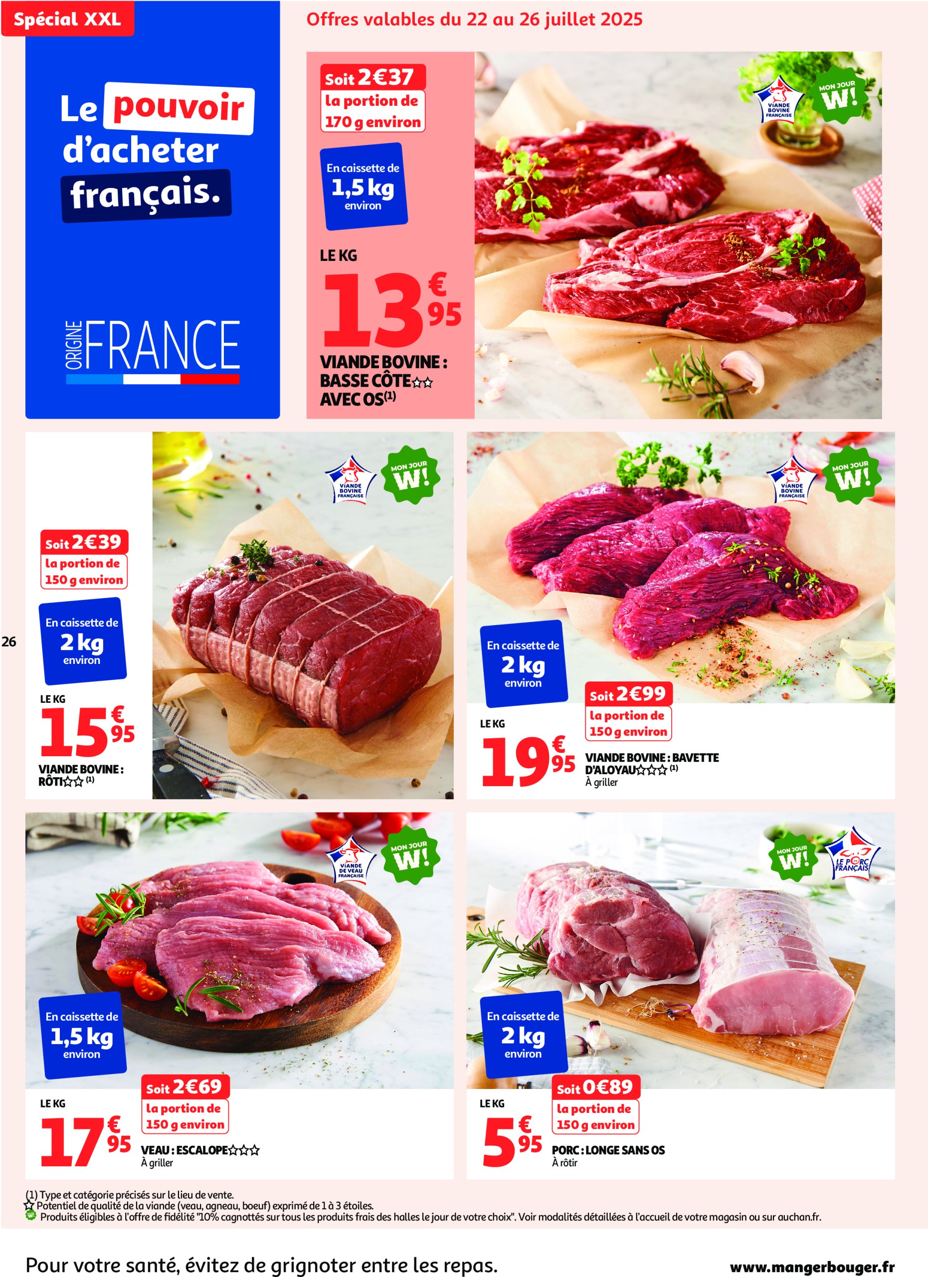 auchan - Auchan - En gros, vous êtes toujours gagnant folder geldig vanaf 22/07 - 03/08 - page: 26 auchan - Auchan - En gros, vous êtes toujours gagnant folder geldig vanaf 22/07 - 03/08 - page: 26