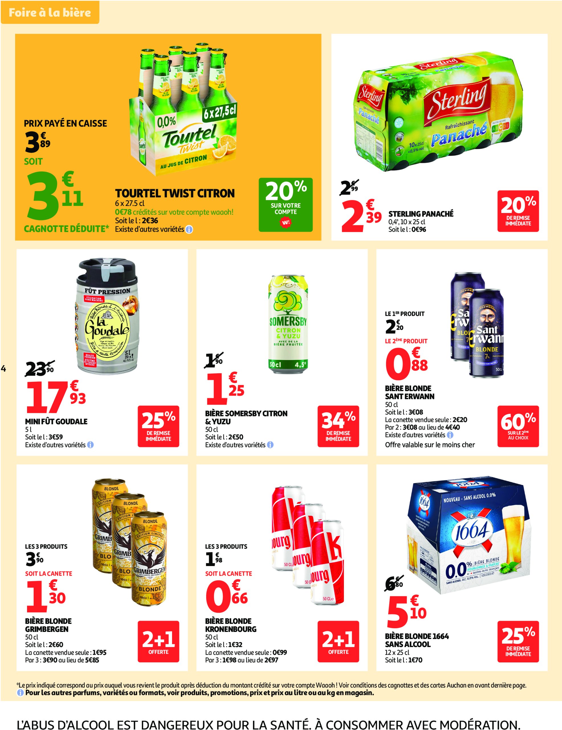auchan - Auchan Supermarché - Foire à la bière dans votre super : sans pression pour le budget folder geldig vanaf 29/07 - 09/08 - page: 4
